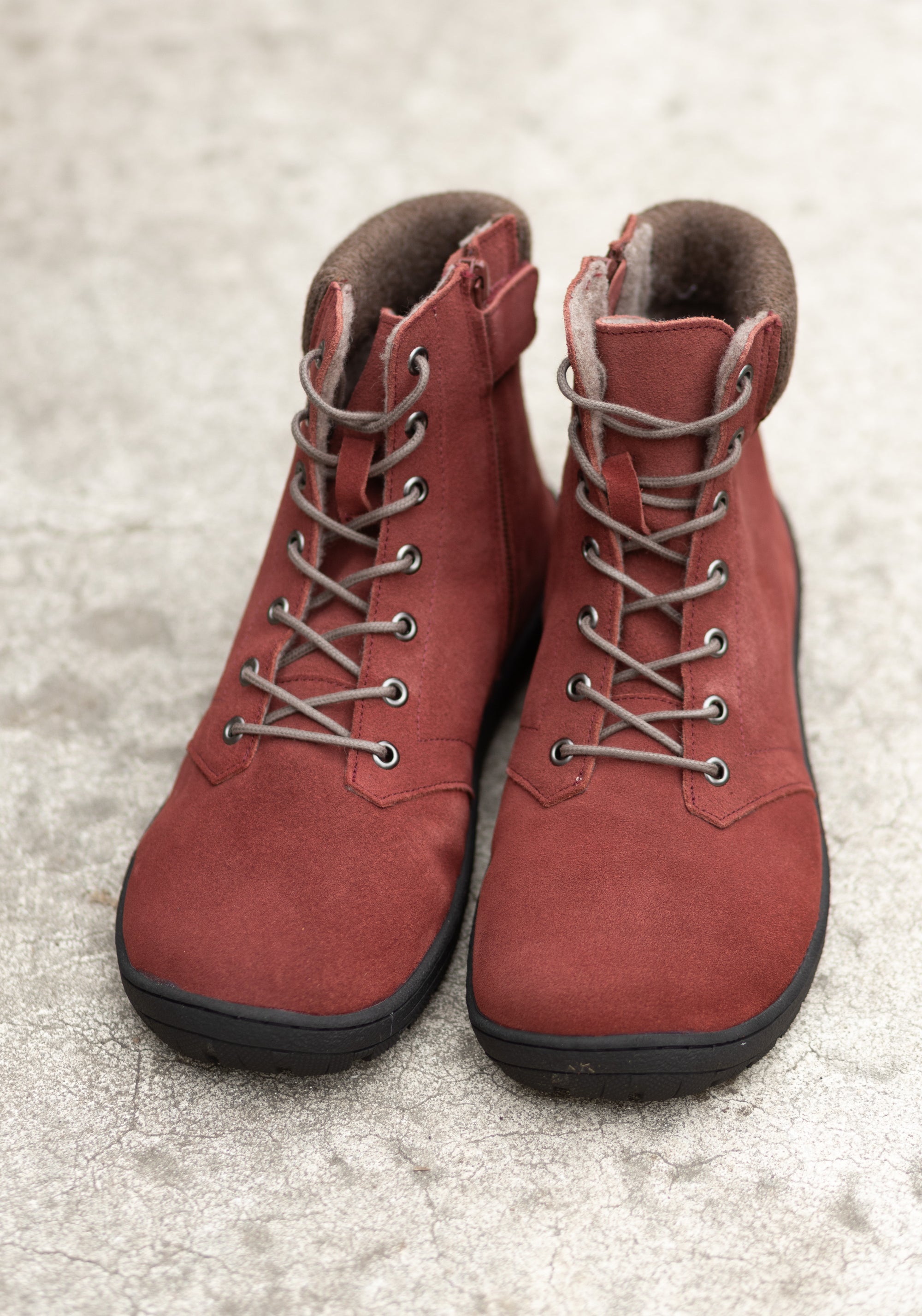 Ghete Barefoot îmblănite - Loud Style Bordeaux