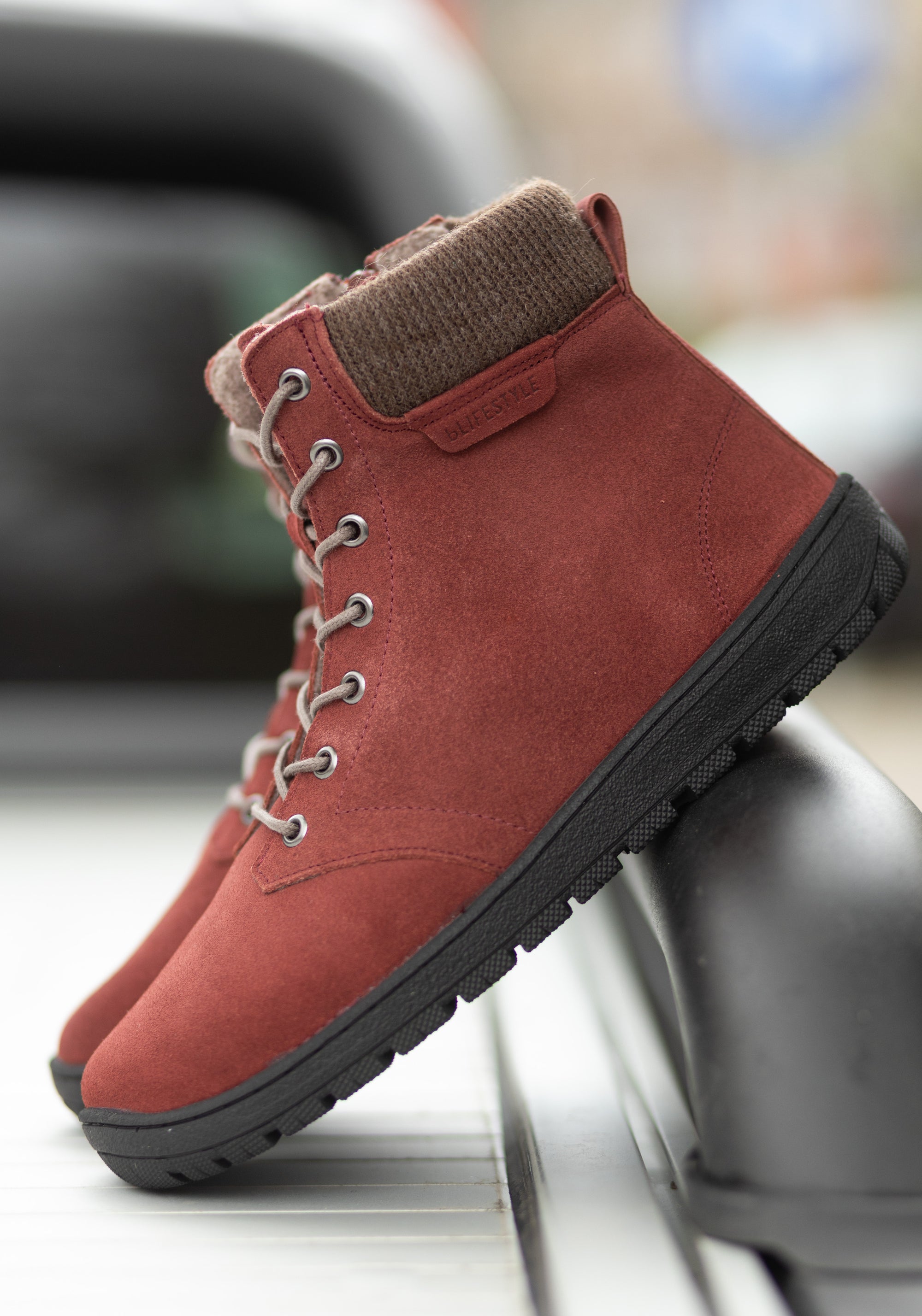 Ghete Barefoot îmblănite - Loud Style Bordeaux