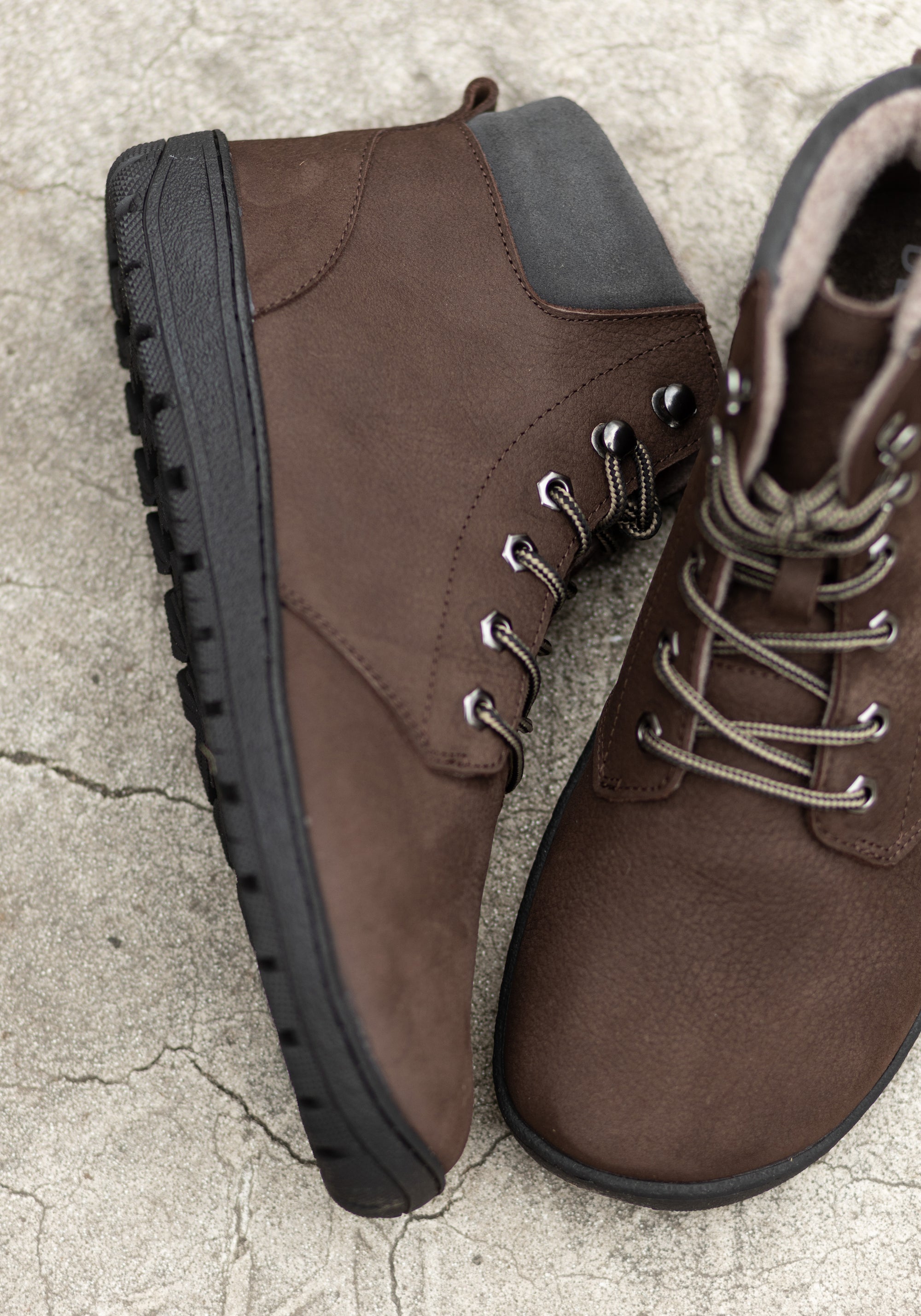Ghete Barefoot îmblănite - Street Style Chestnut