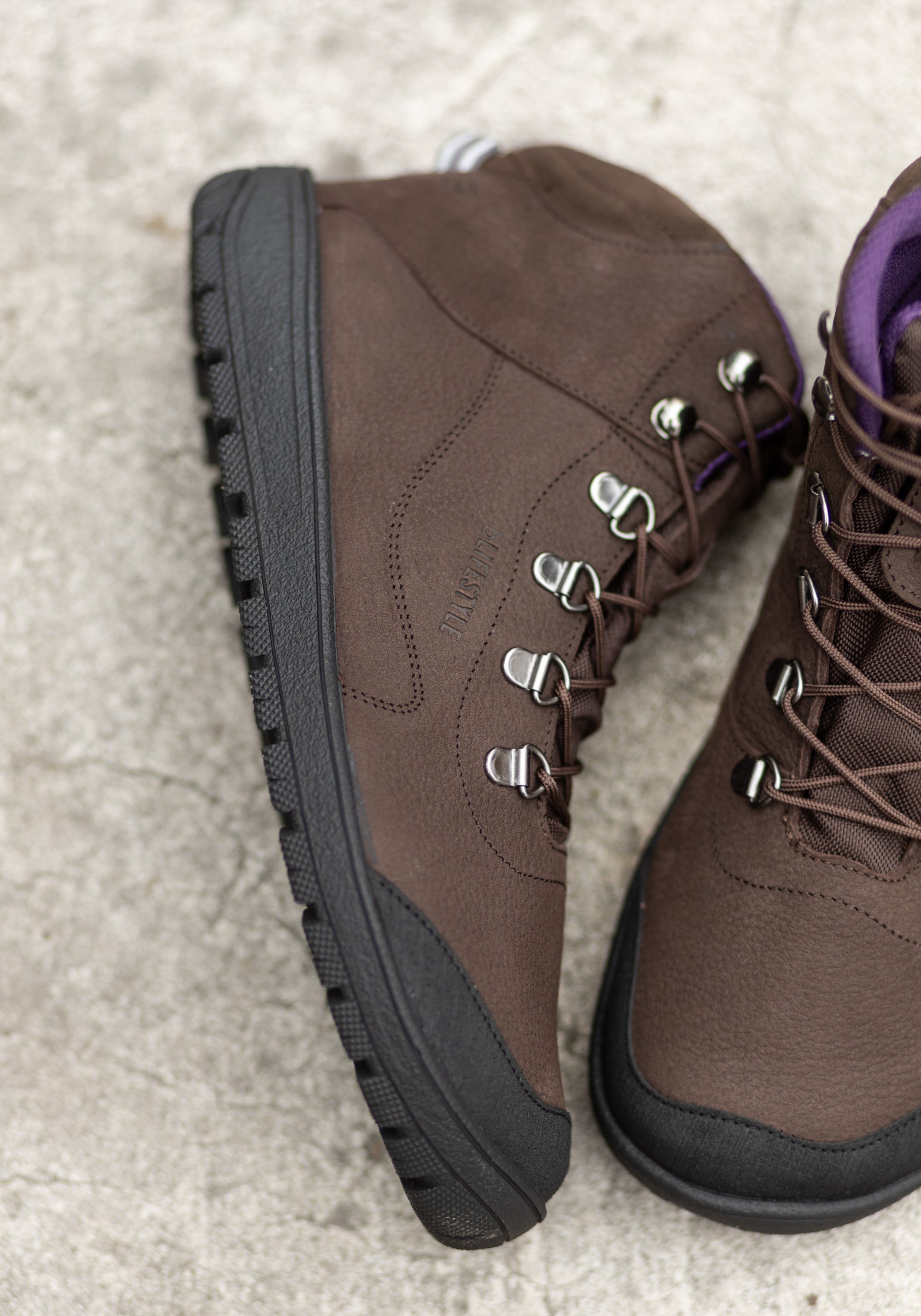 Ghete Barefoot impermeabile femei - Hiking Style Chestnut