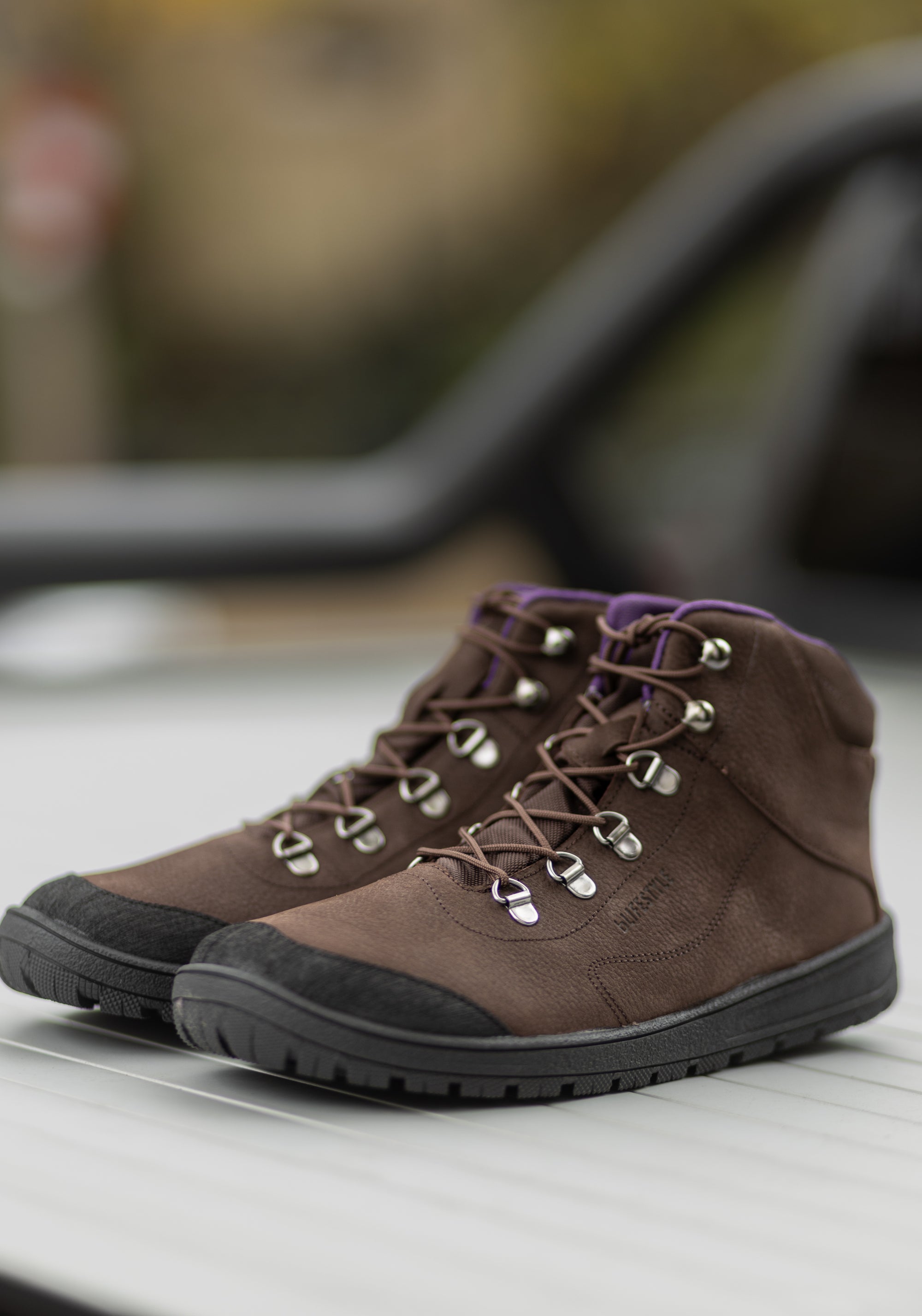 Ghete Barefoot impermeabile femei - Hiking Style Chestnut