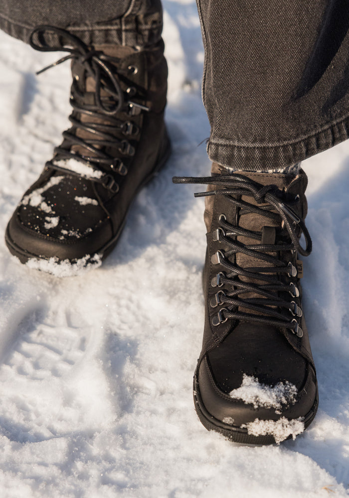 Ghete Barefoot impermeabile îmblănite adulți - Fox Black