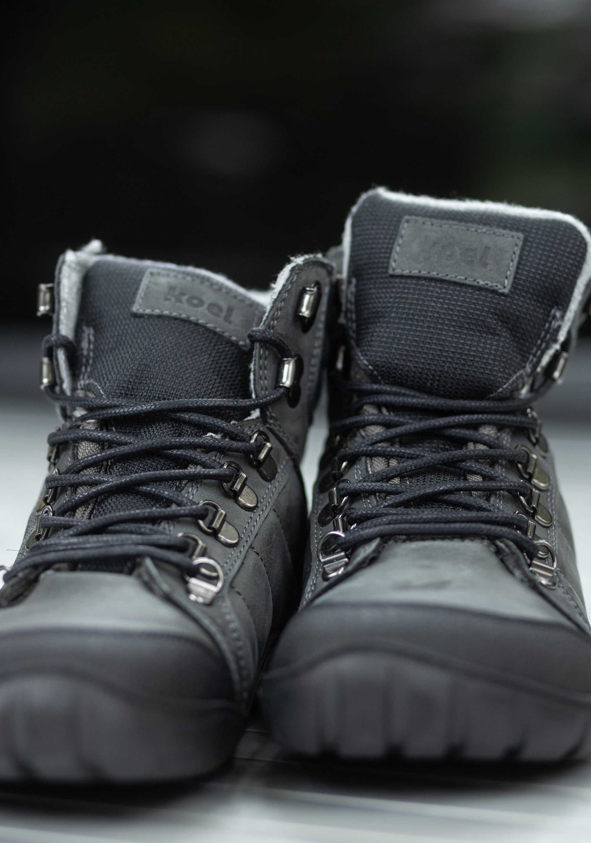 Ghete Barefoot impermeabile îmblănite bărbați - Paul Dark Grey