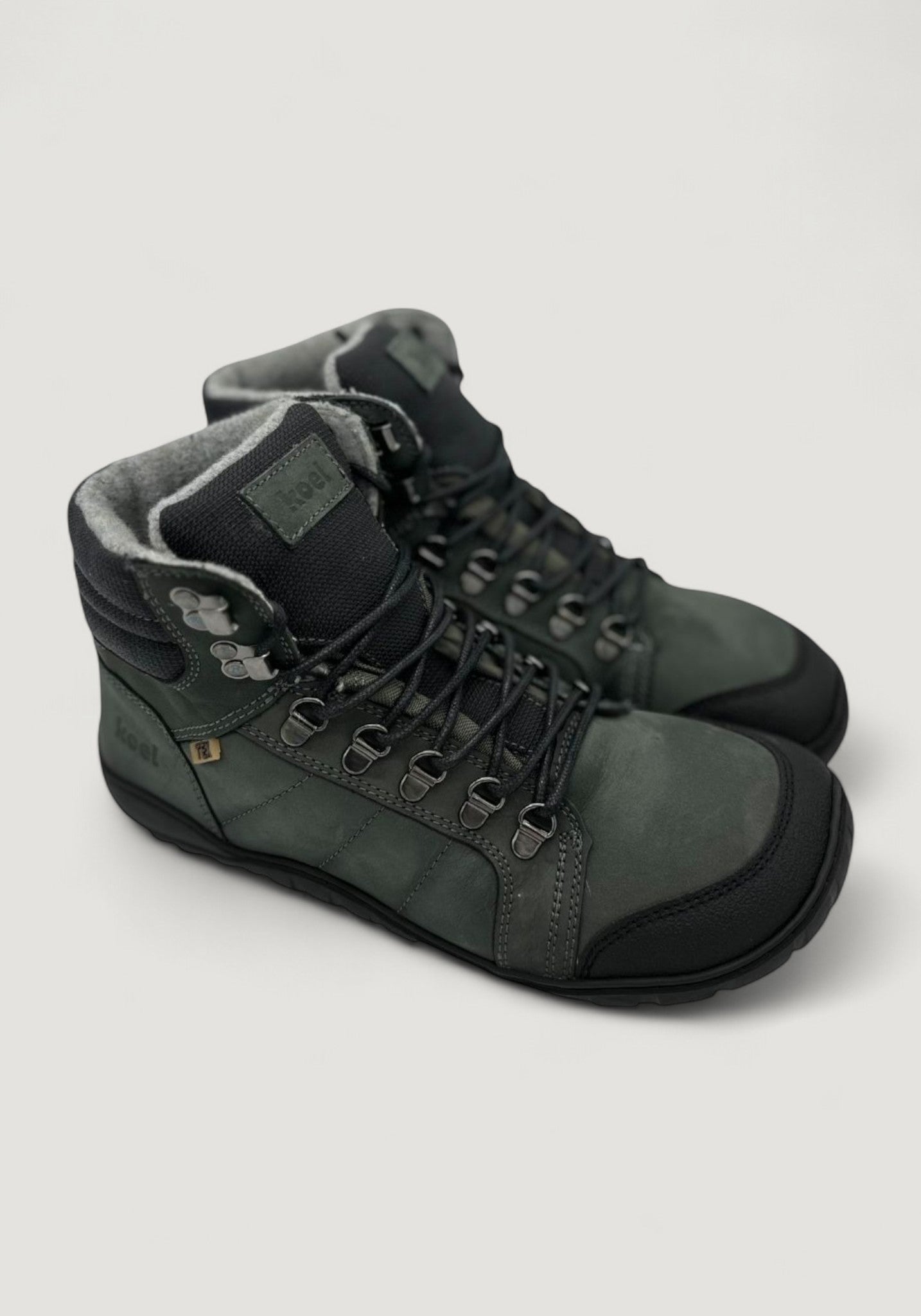 Ghete Barefoot impermeabile îmblănite bărbați - Paul Dark Grey