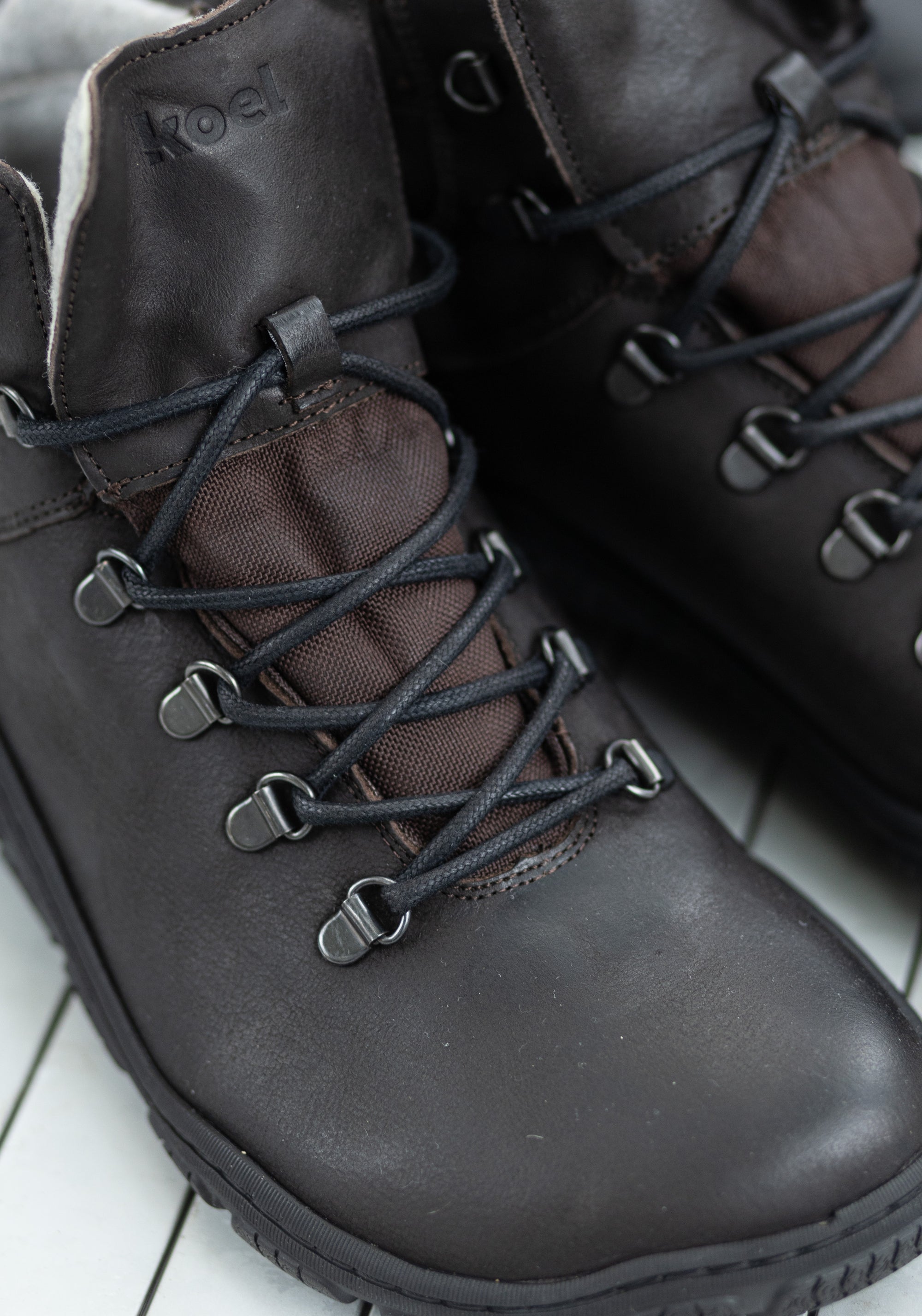 Ghete Barefoot impermeabile îmblănite bărbați - Riko Brown