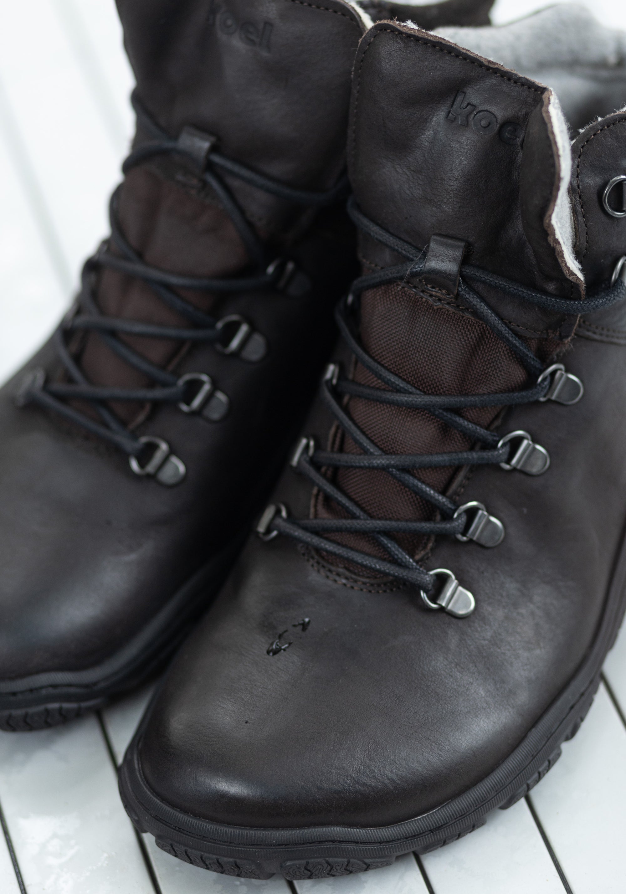 Ghete Barefoot impermeabile îmblănite bărbați - Riko Brown