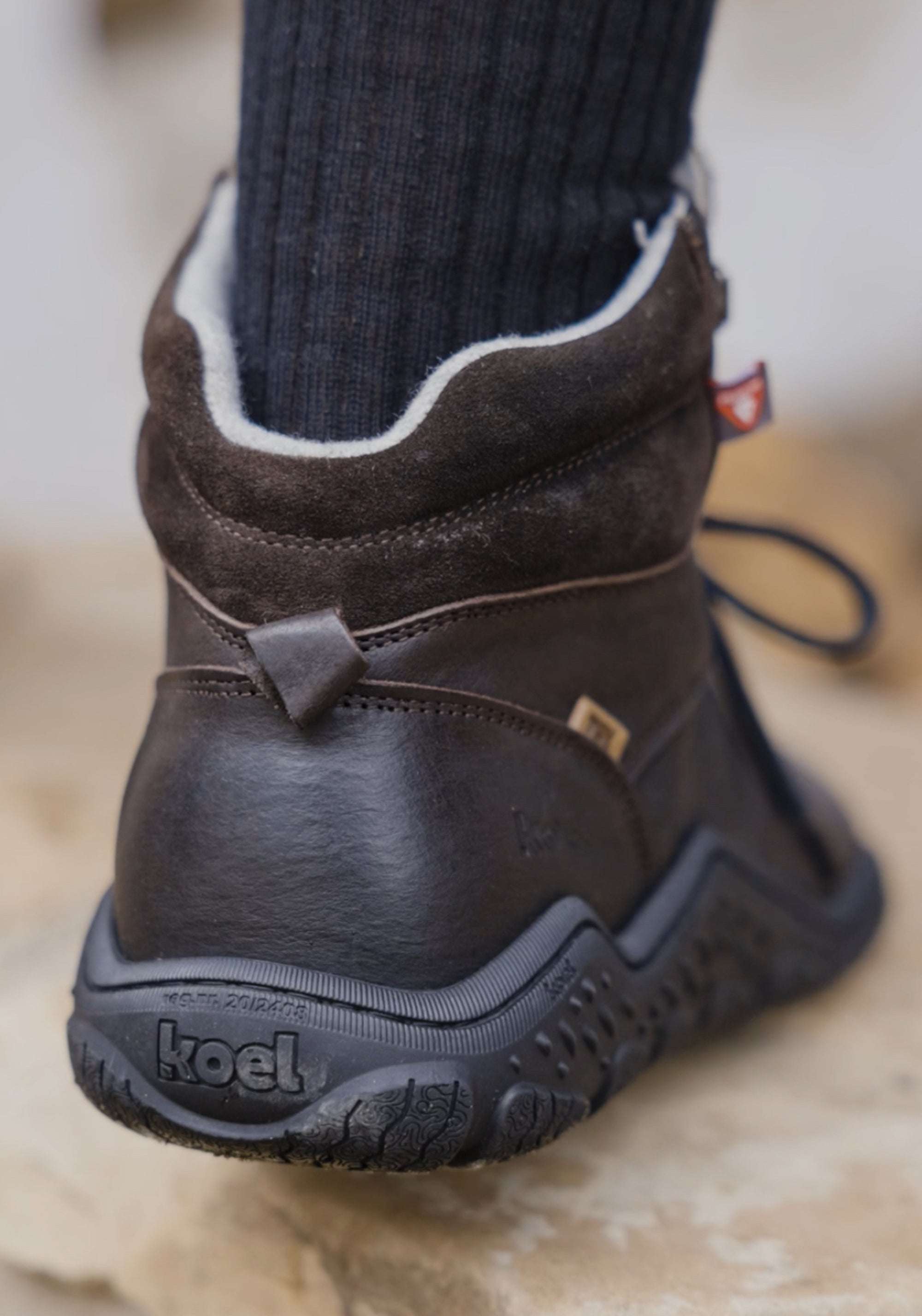 Ghete Barefoot impermeabile îmblănite bărbați - Riko Brown