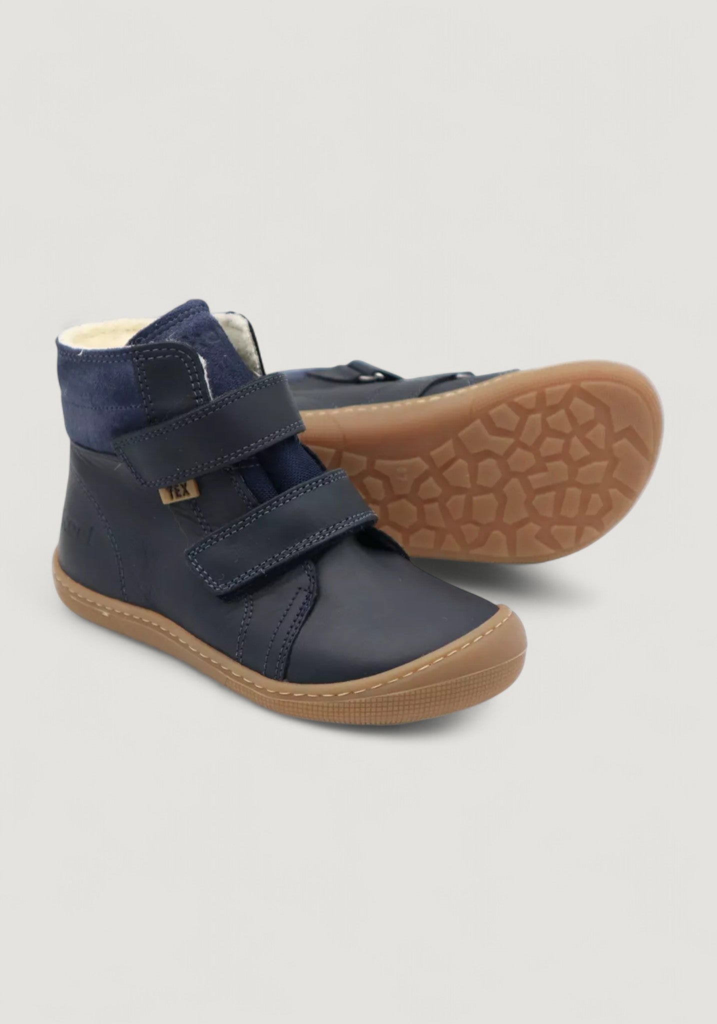 Ghete Barefoot impermeabile îmblănite - Demil Blue