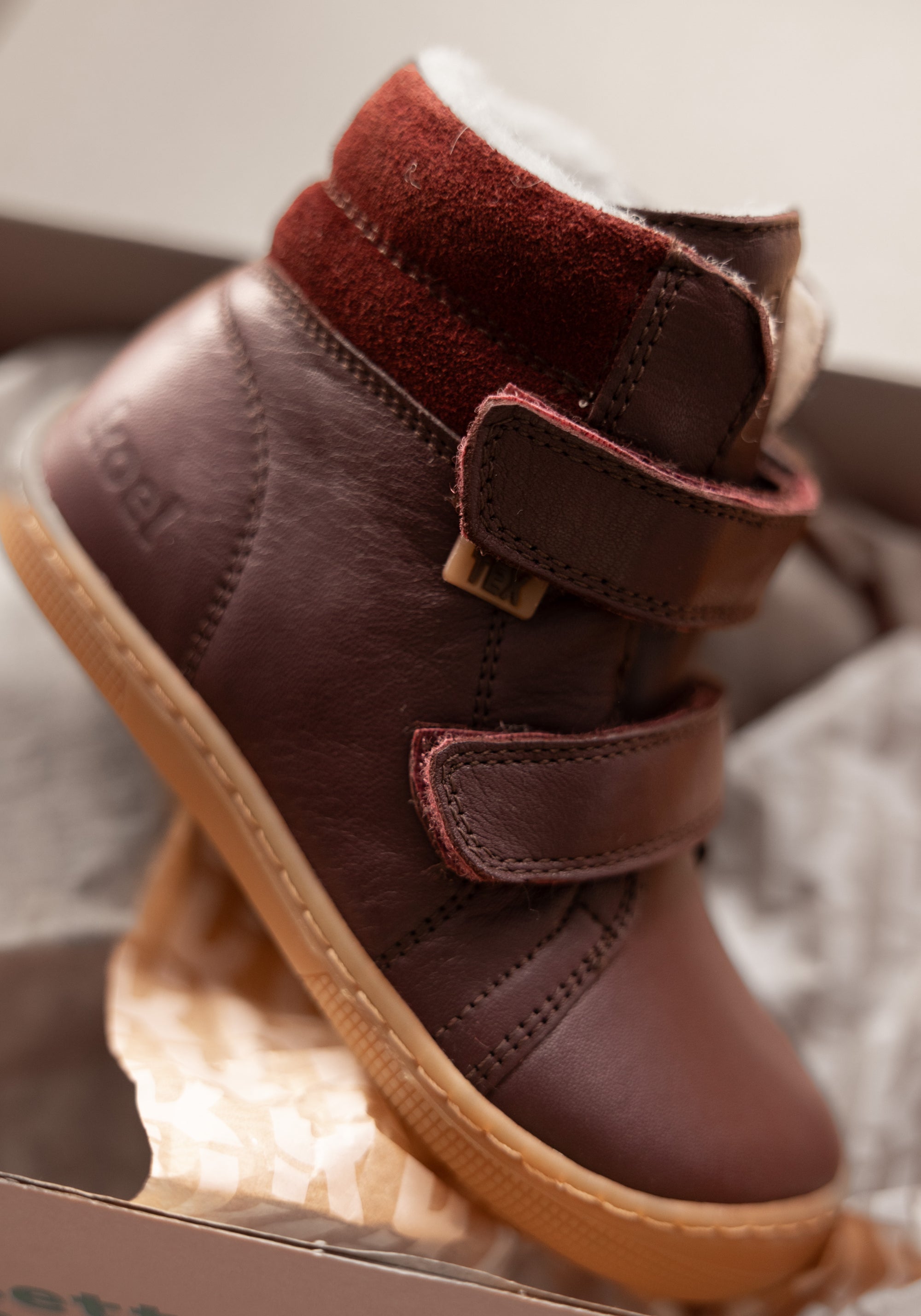 Ghete Barefoot impermeabile îmblănite - Demil Bordo