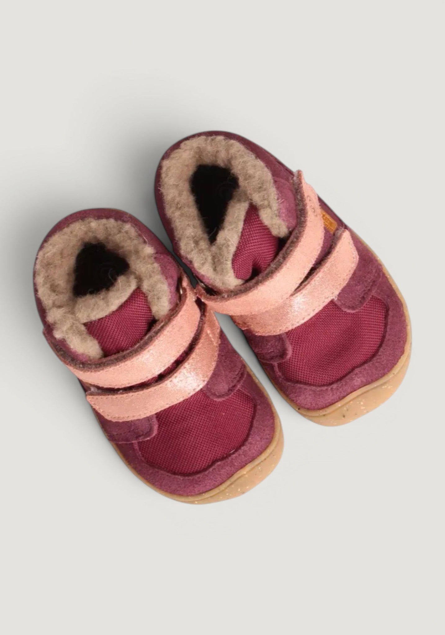 Ghete Barefoot impermeabile îmblănite - Eisbar Baby Plum