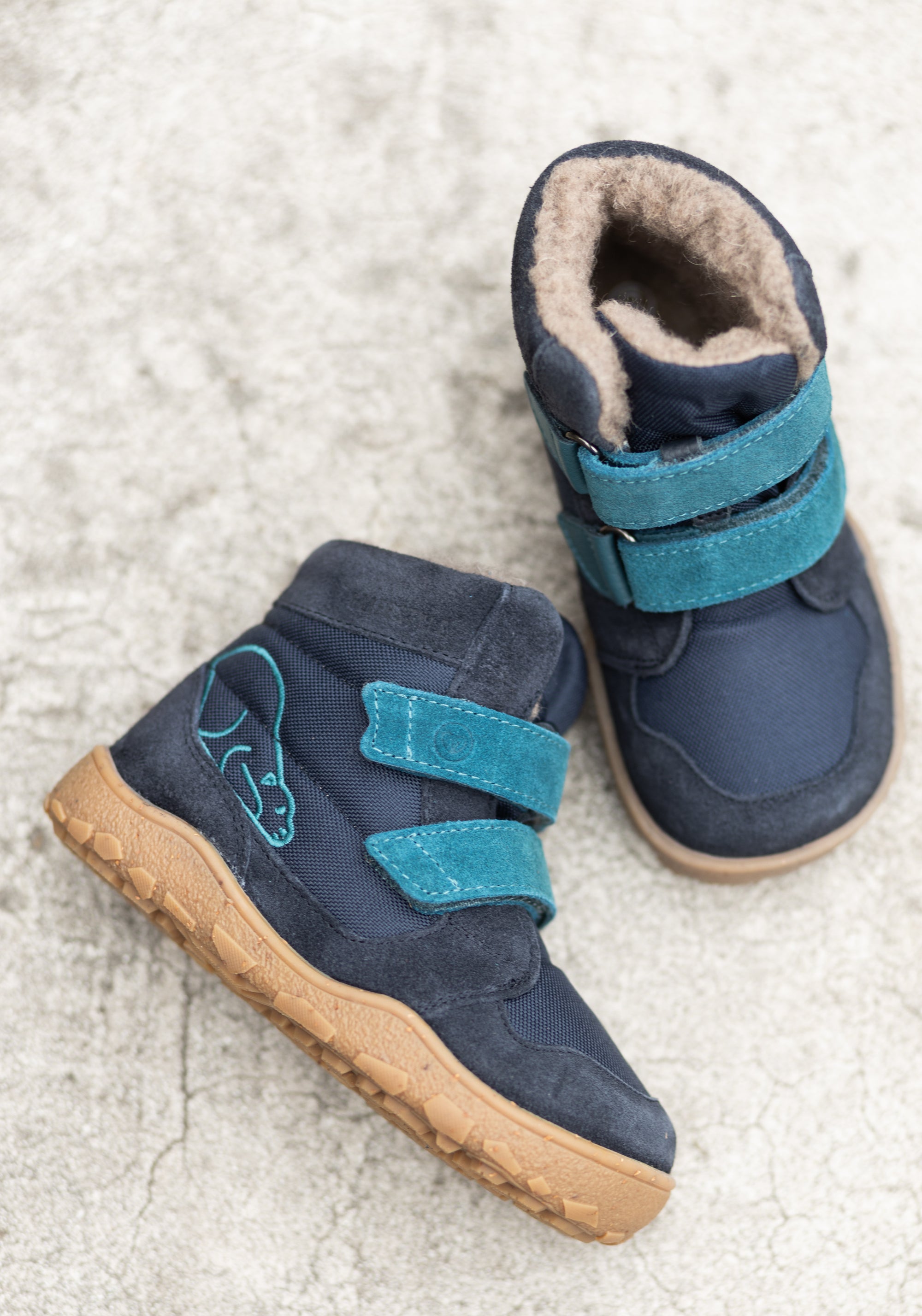 Ghete Barefoot impermeabile îmblănite - Eisbar Navy