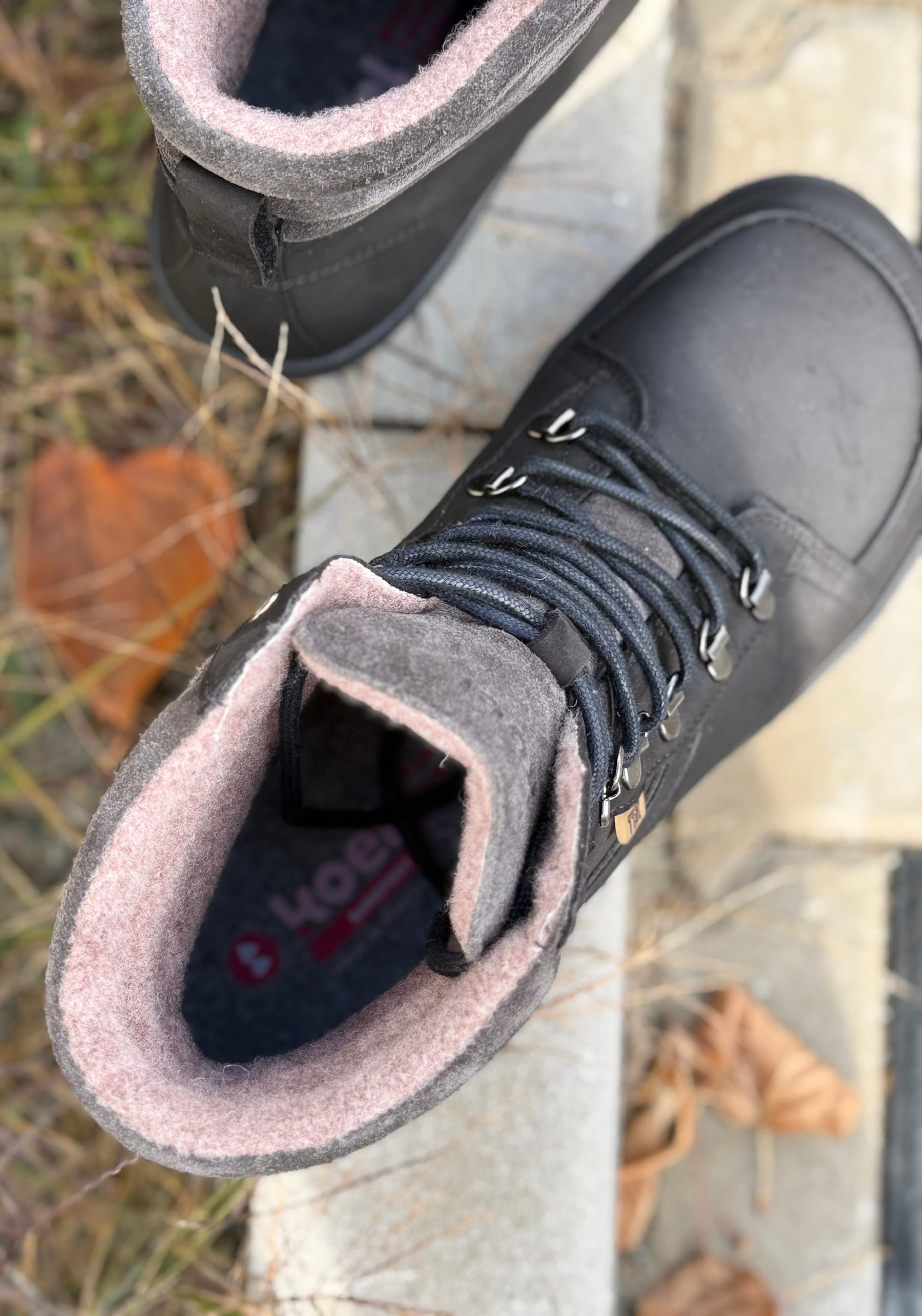 Ghete Barefoot impermeabile îmblănite - Fox Black