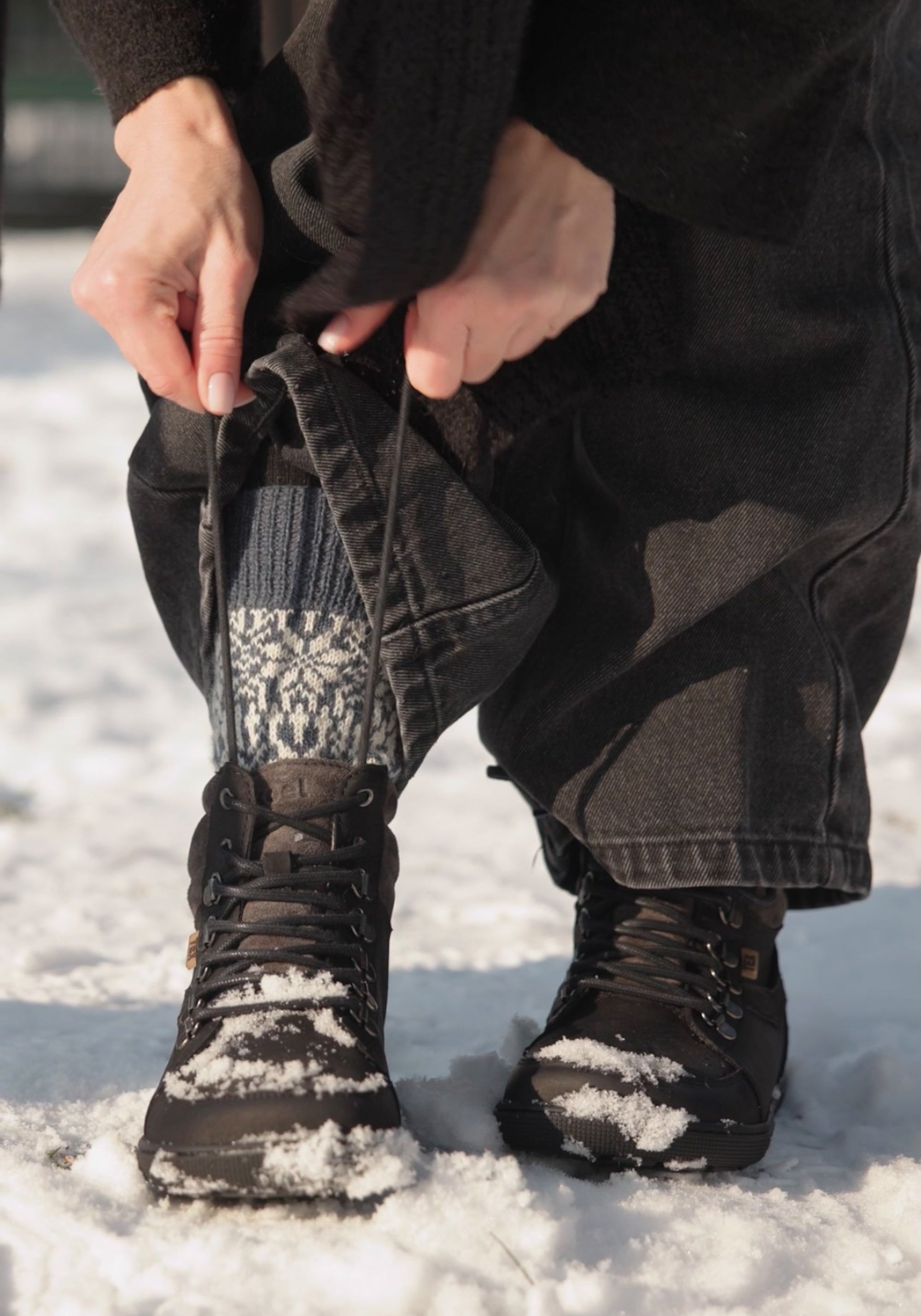 Ghete Barefoot impermeabile îmblănite - Fox Black