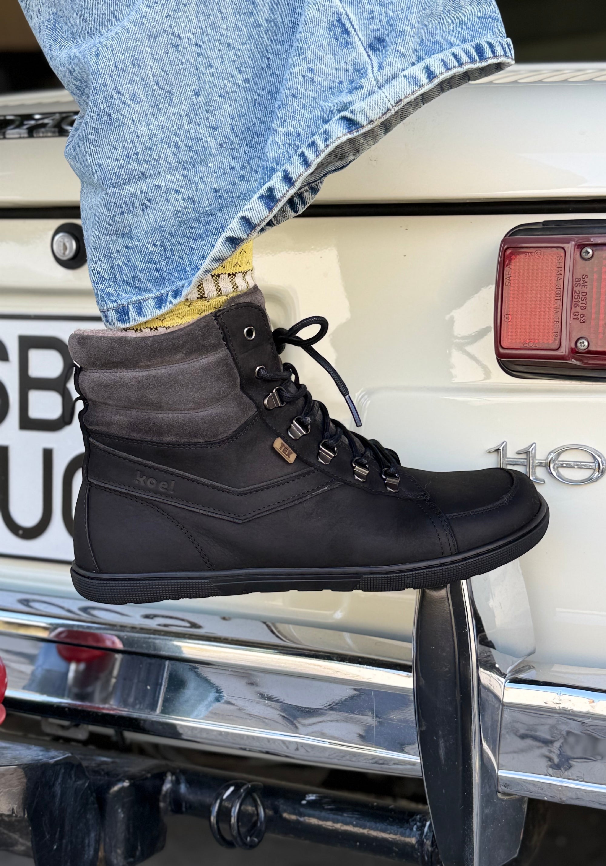 Ghete Barefoot impermeabile îmblănite - Fox Black