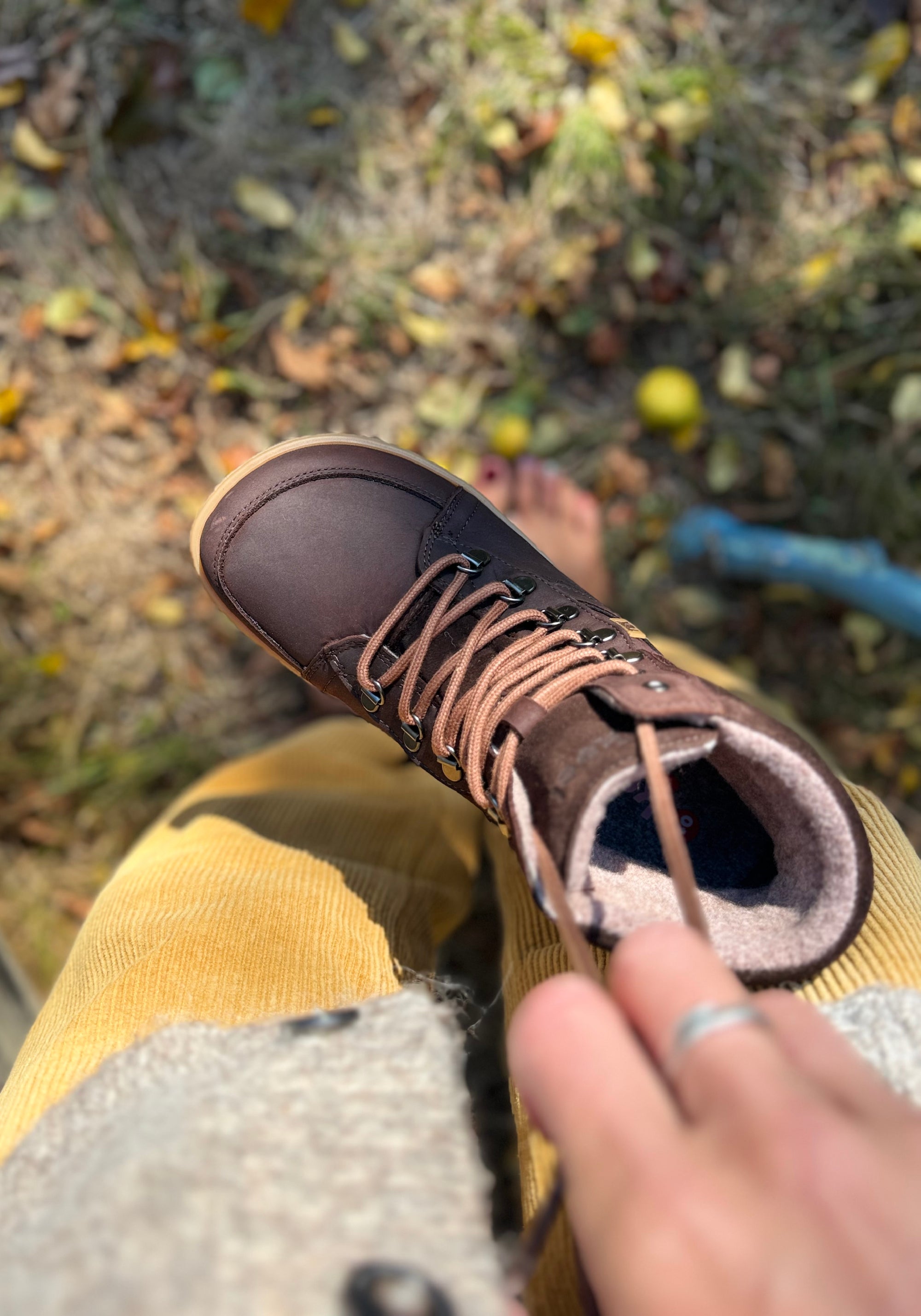 Ghete Barefoot impermeabile îmblănite - Fox Brown
