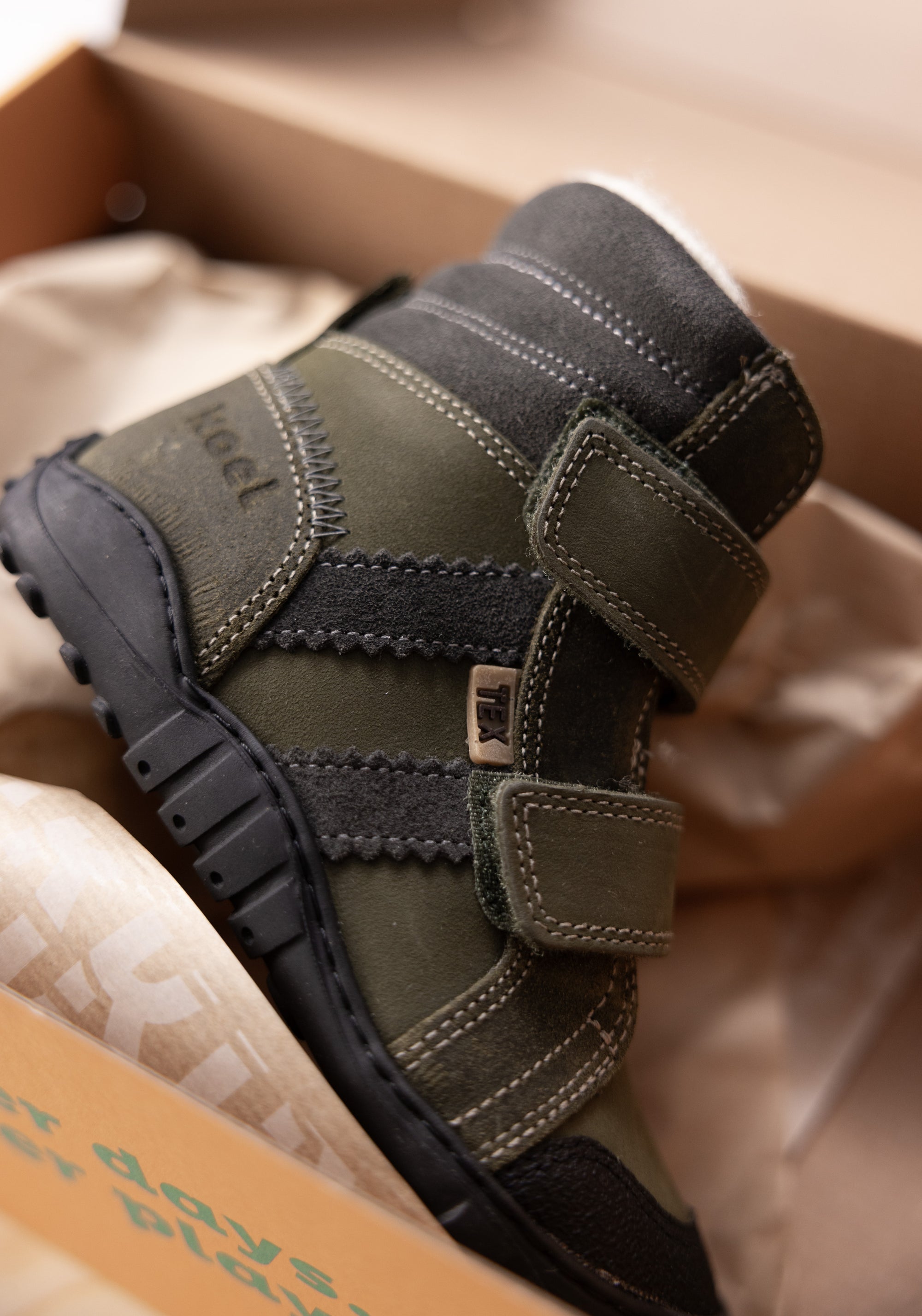 Ghete Barefoot impermeabile îmblănite - Milo Khaki