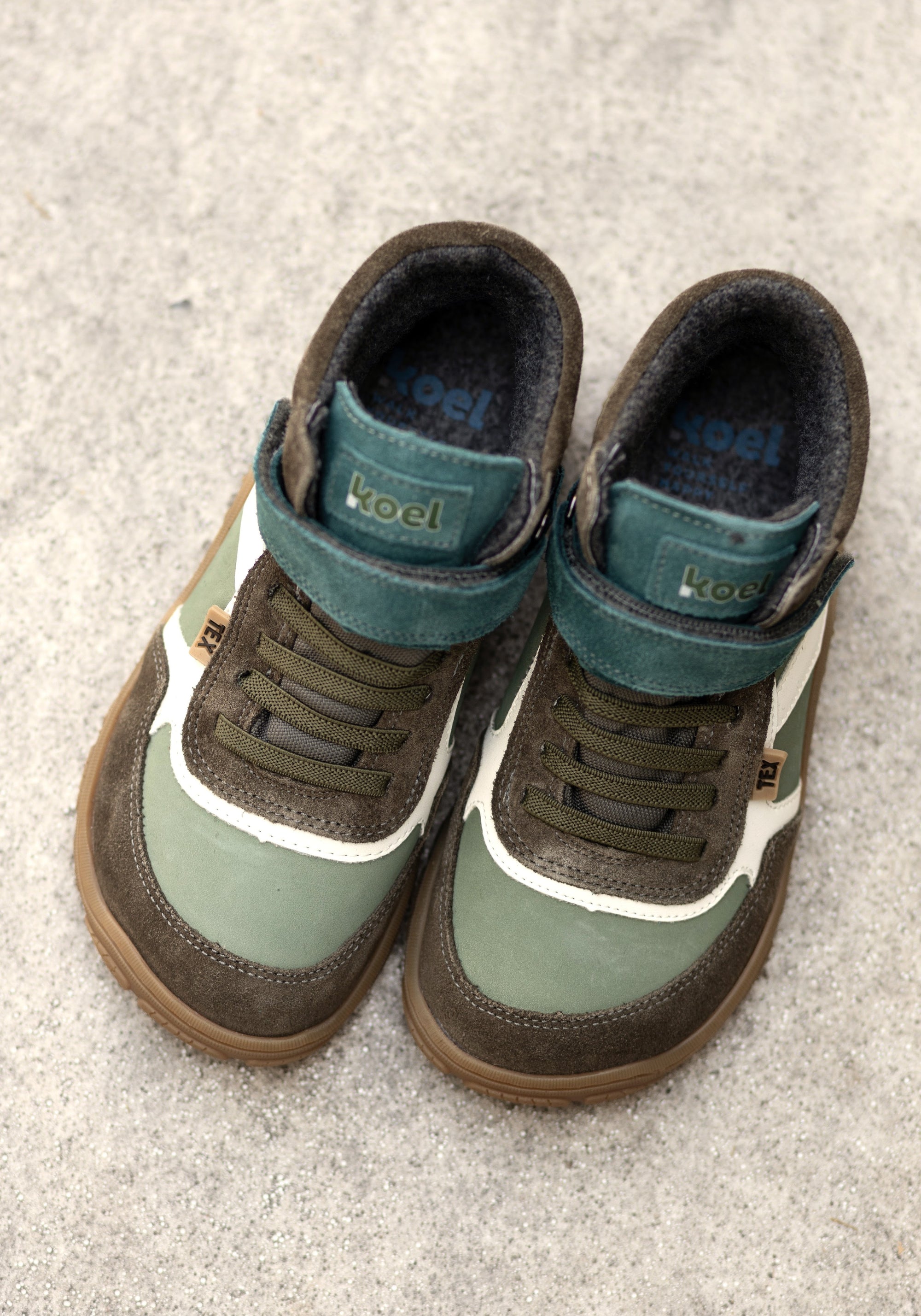 Ghete Barefoot impermeabile îmblănite - Rami Wide Olive