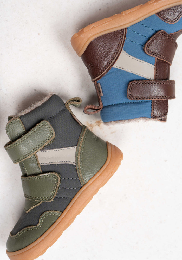 Ghete Barefoot impermeabile îmblănite - Timo Dark Brown