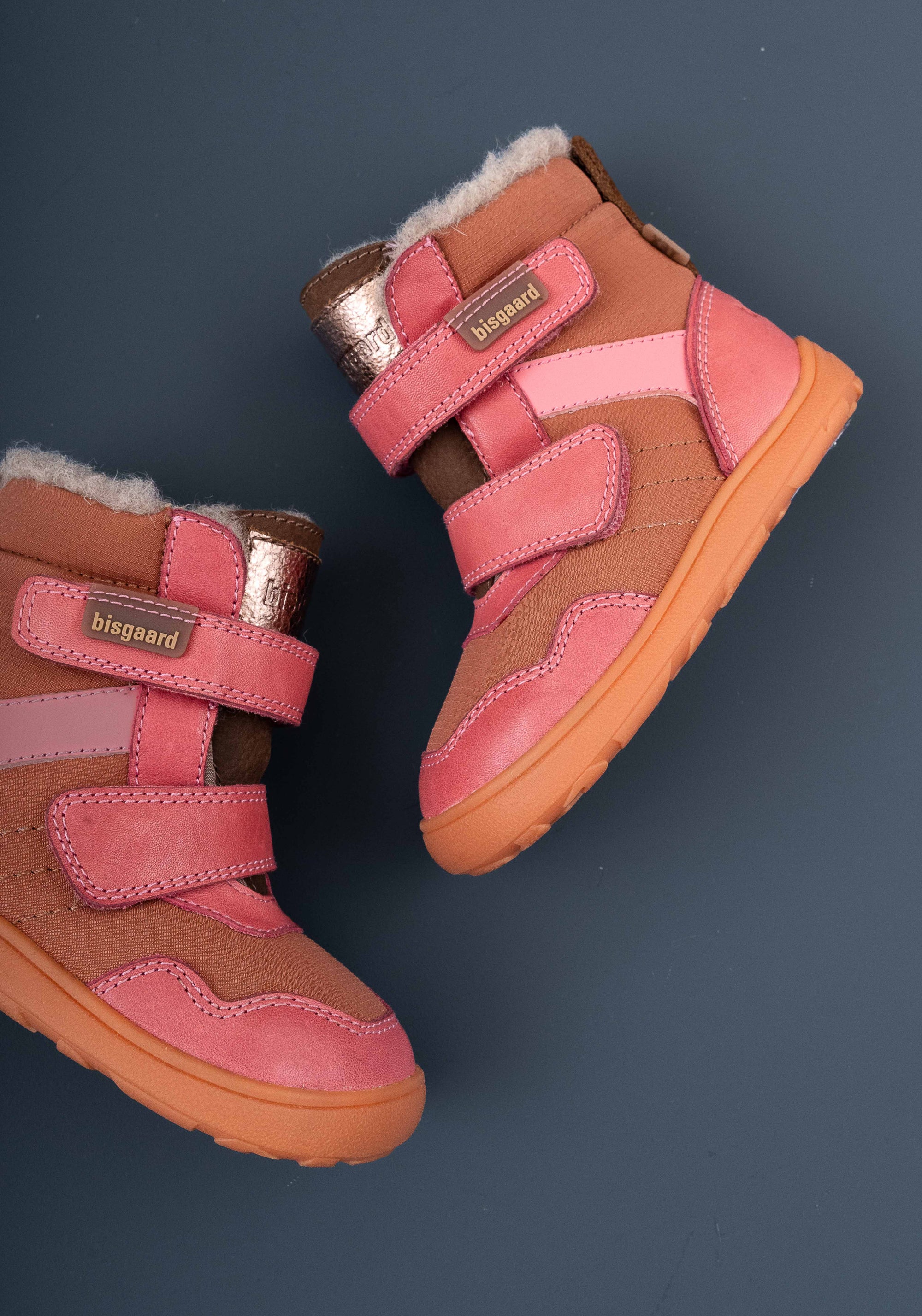 Ghete Barefoot impermeabile îmblănite - Timo Dark Pink