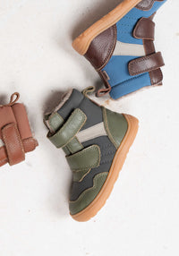 Ghete Barefoot impermeabile îmblănite - Timo Dark Brown