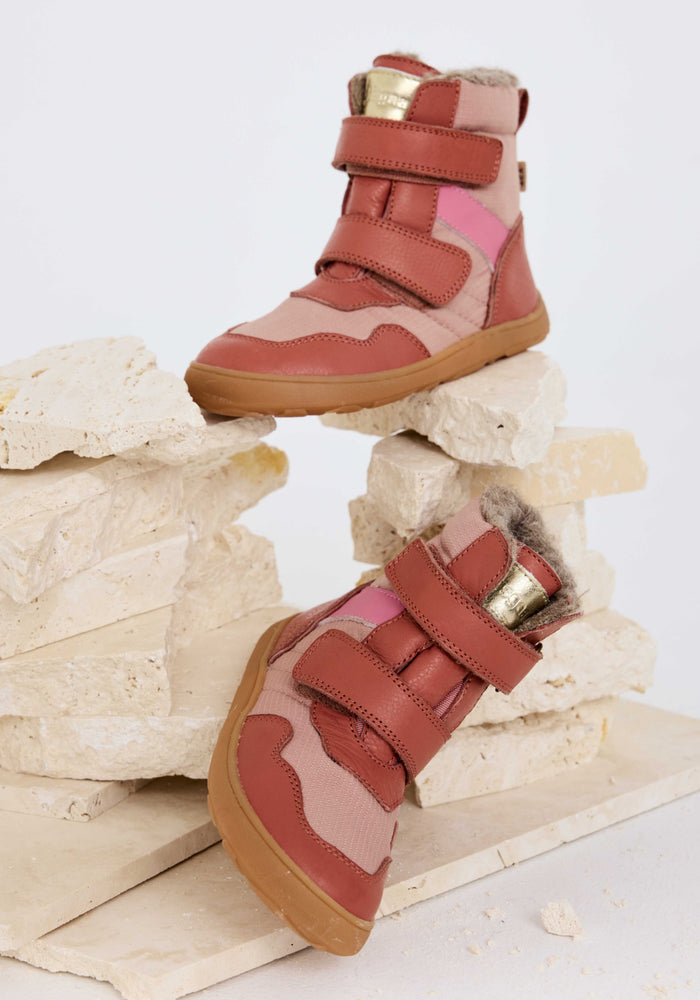 Ghete Barefoot impermeabile îmblănite - Timo Pink