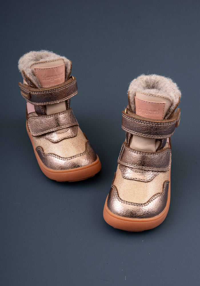 Ghete Barefoot impermeabile îmblănite - Timo Rose Gold