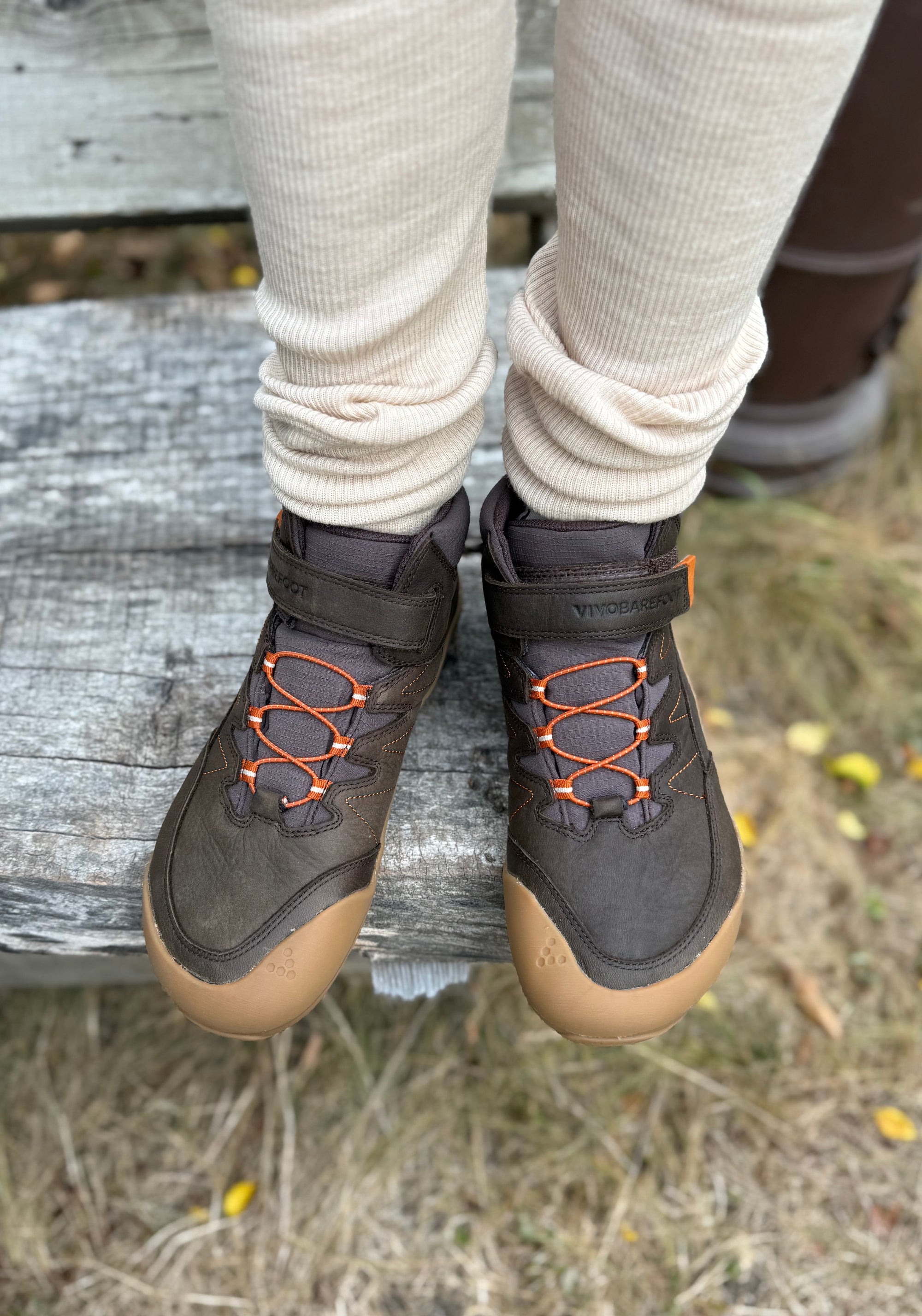 Ghete drumeție Barefoot din piele - Tracker AT Juniors Bracken