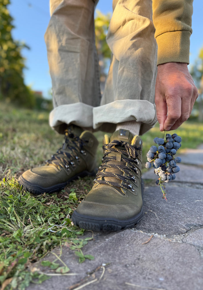 Ghete drumeție Barefoot îmblănite bărbați - Robo Olive