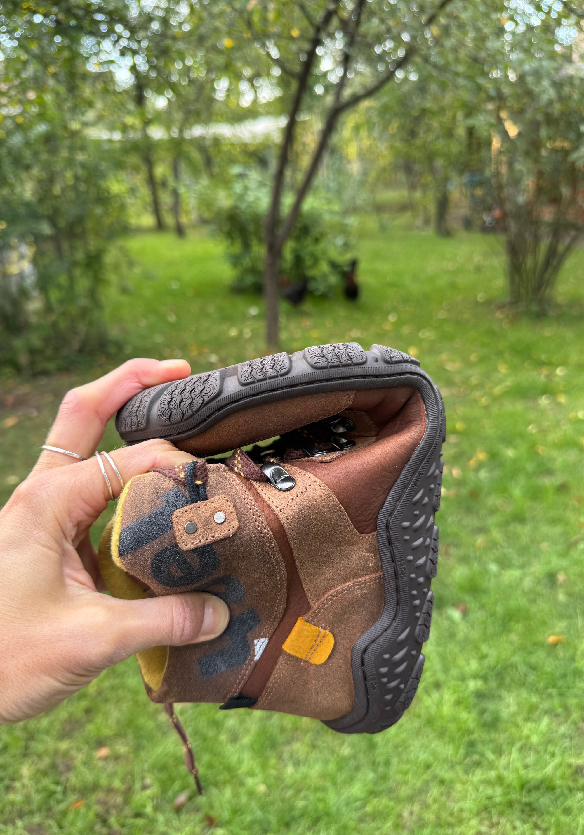 Ghete drumeție Barefoot îmblănite femei - Roba Chocolate