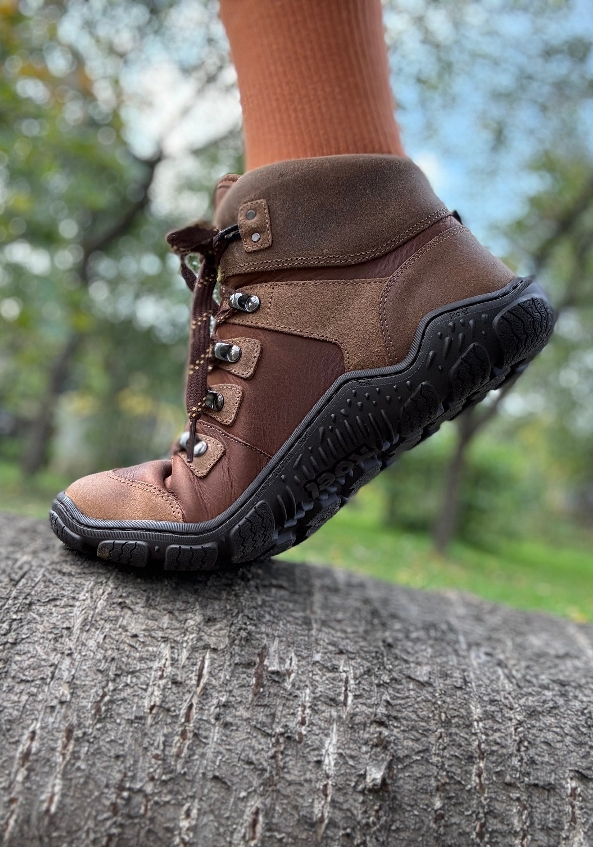 Ghete drumeție Barefoot îmblănite - Roba Chocolate