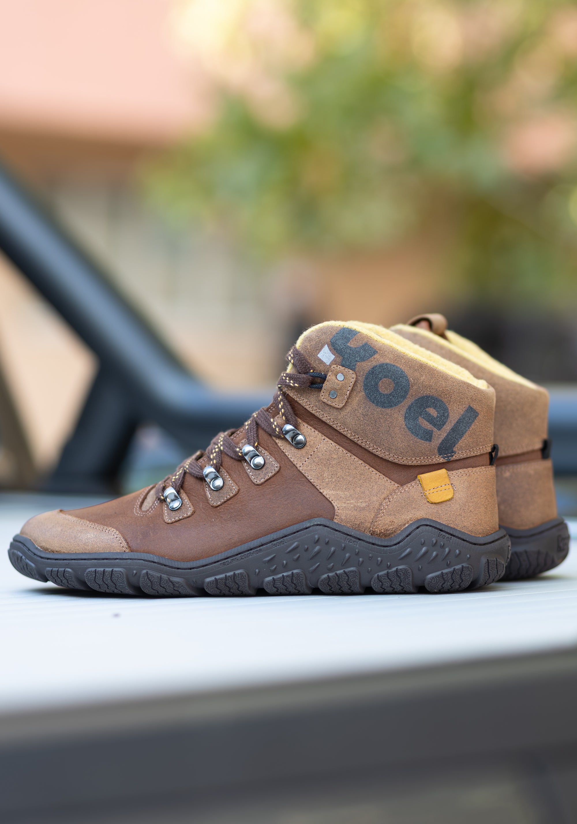 Ghete drumeție Barefoot îmblănite - Robo Chocolate