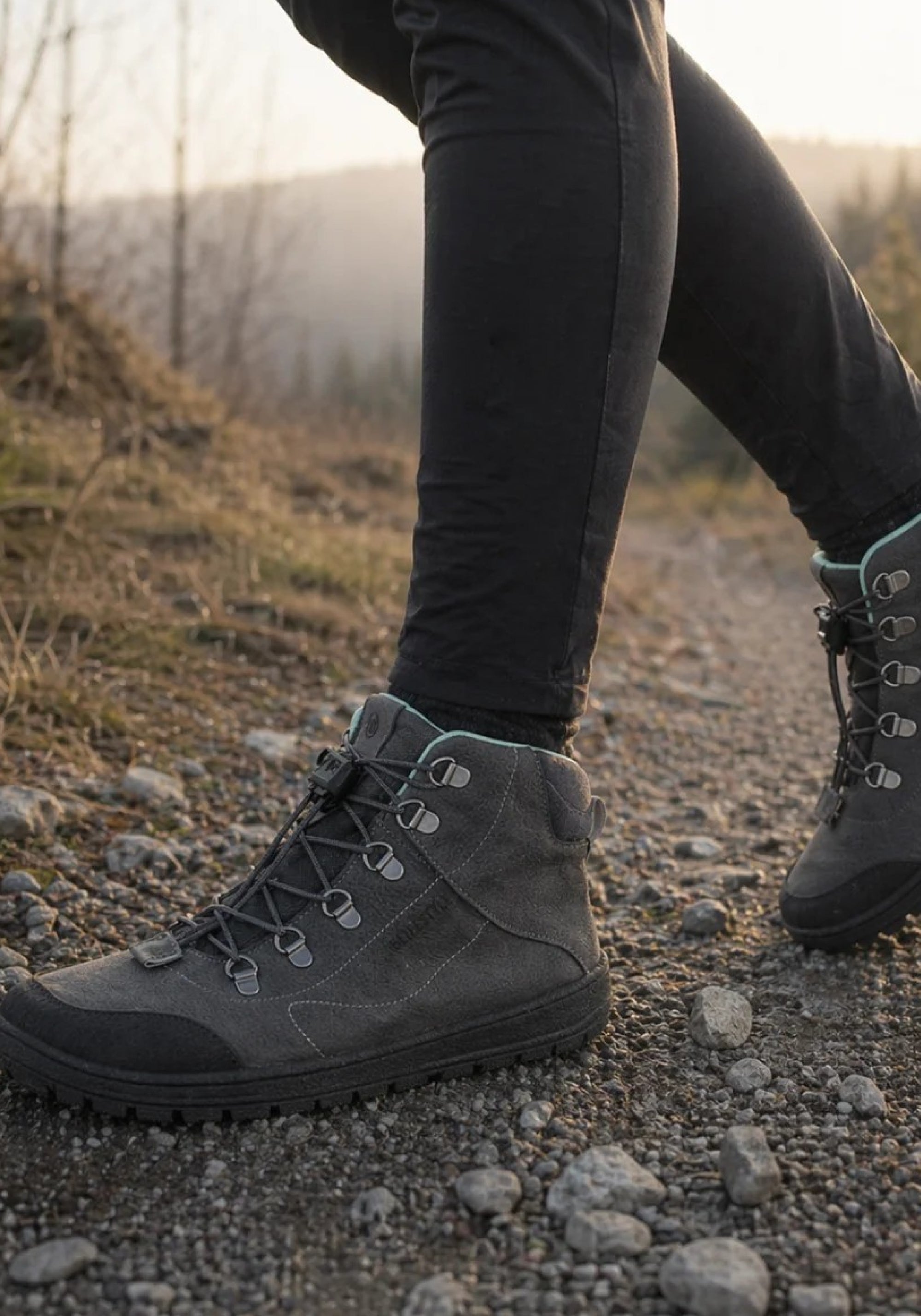 Ghete drumeție Barefoot impermeabile - Hiking Style Graphit