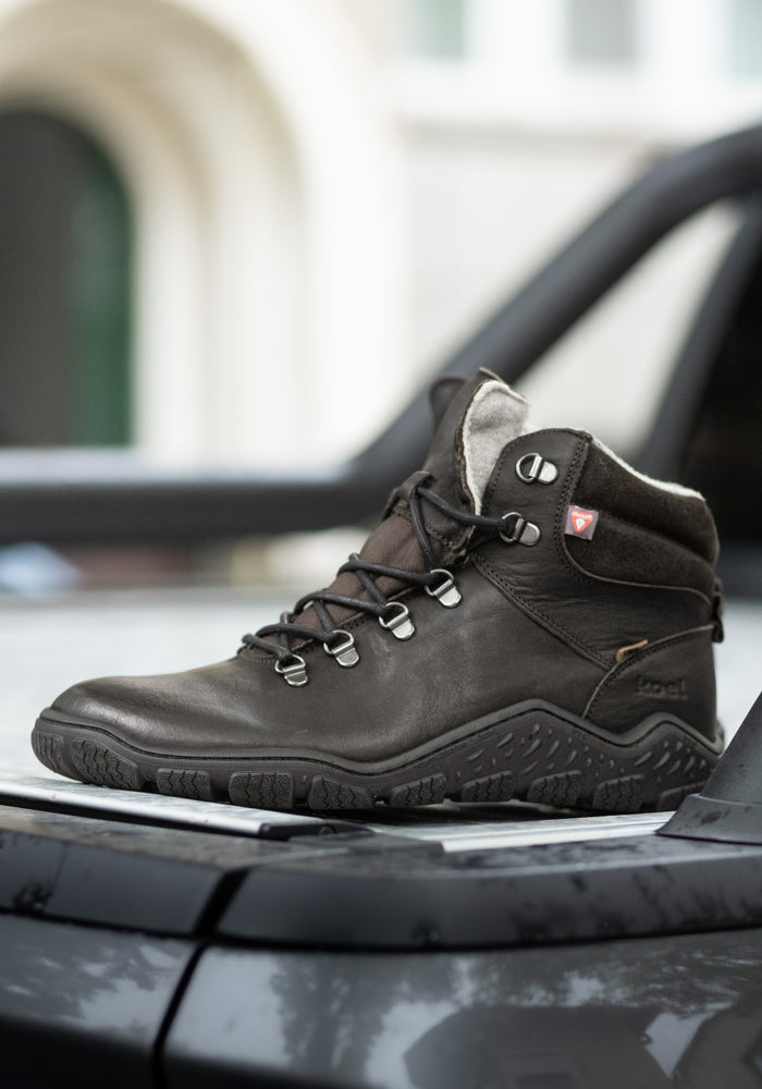 Ghete drumeție Barefoot impermeabile îmblănite bărbați - Riko Brown