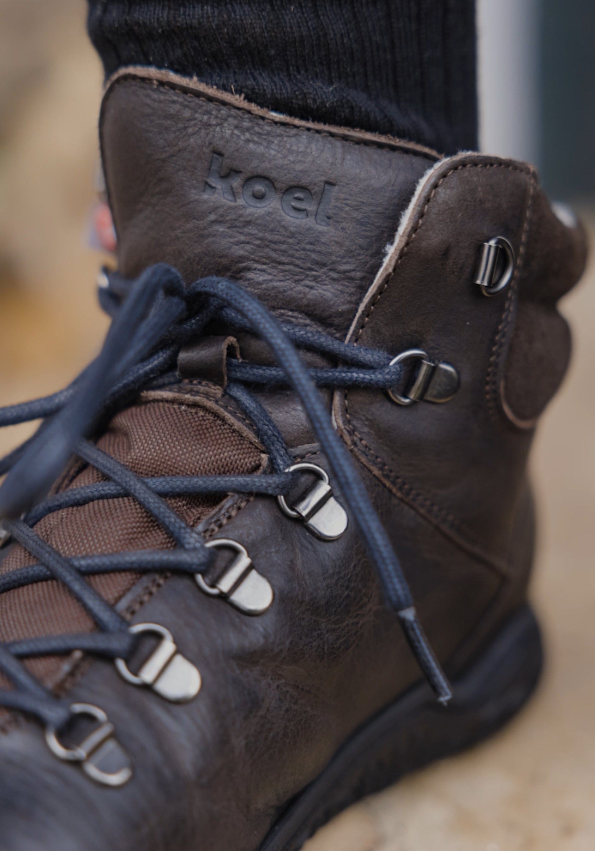 Ghete drumeție Barefoot impermeabile îmblănite bărbați - Riko Brown