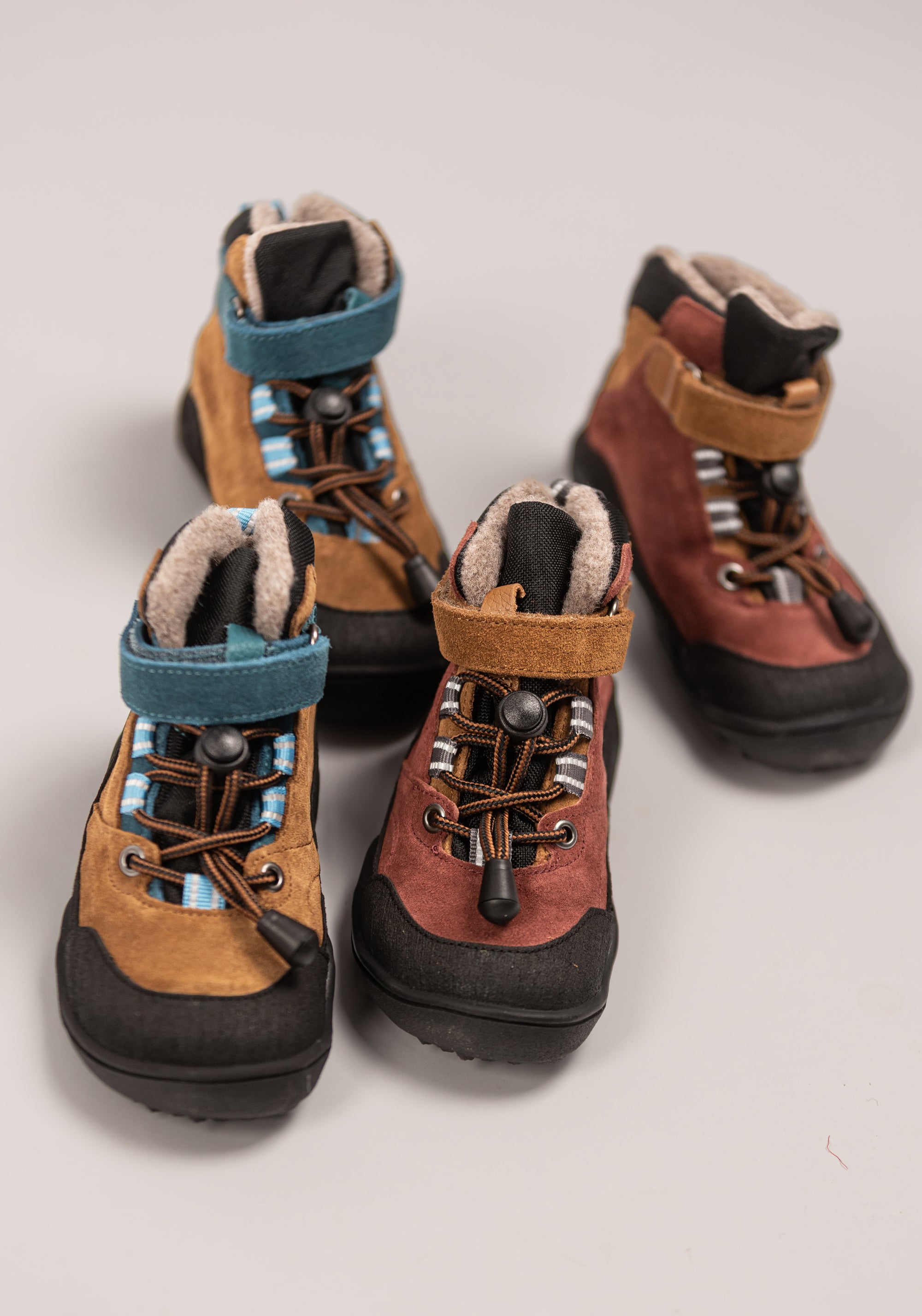 Ghete drumeție Barefoot impermeabile îmblănite - Carpa Hazelnut