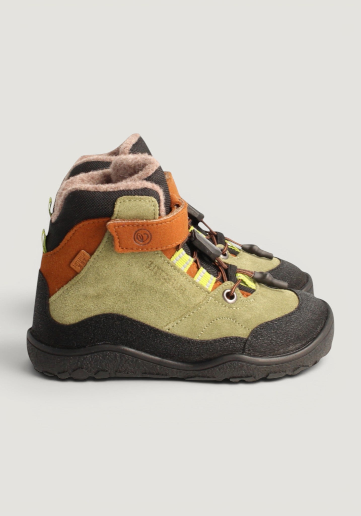 Ghete drumeție Barefoot impermeabile îmblănite - Carpa Khaki