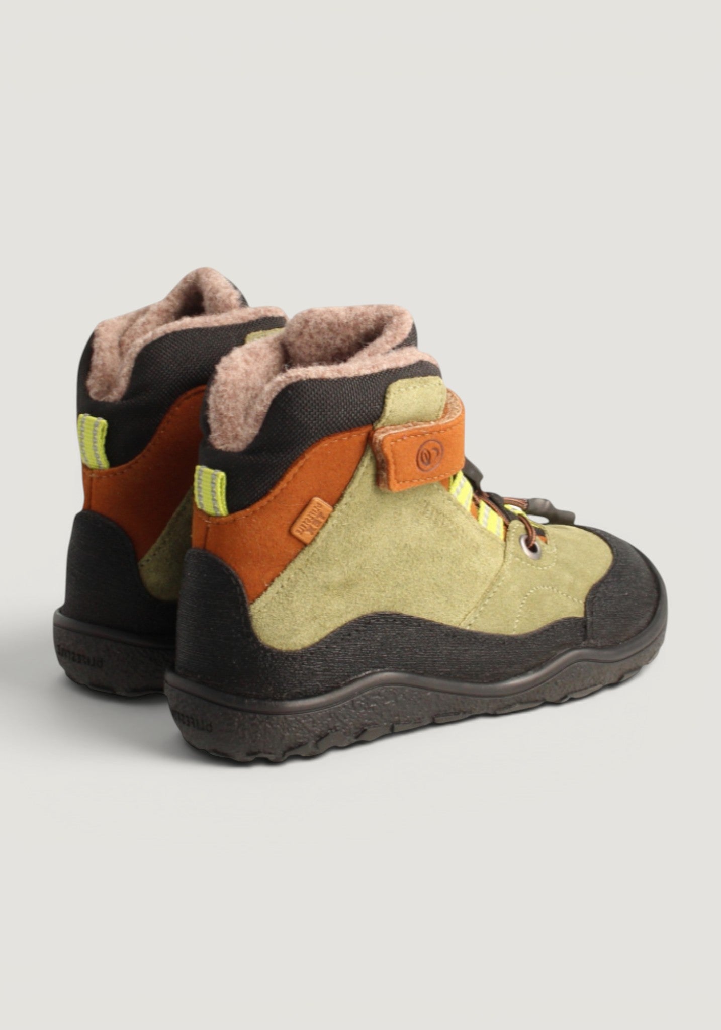 Ghete drumeție Barefoot impermeabile îmblănite - Carpa Khaki
