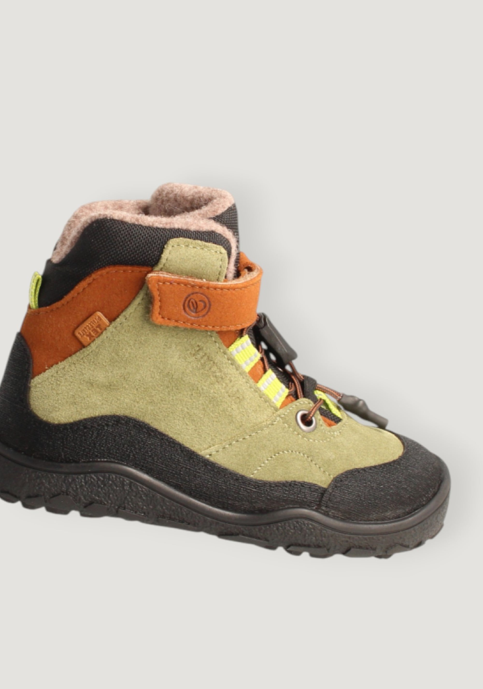 Ghete drumeție Barefoot impermeabile îmblănite - Carpa Khaki