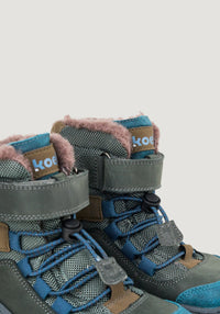 Ghete drumeție Barefoot impermeabile îmblănite - Ravo Turquoise