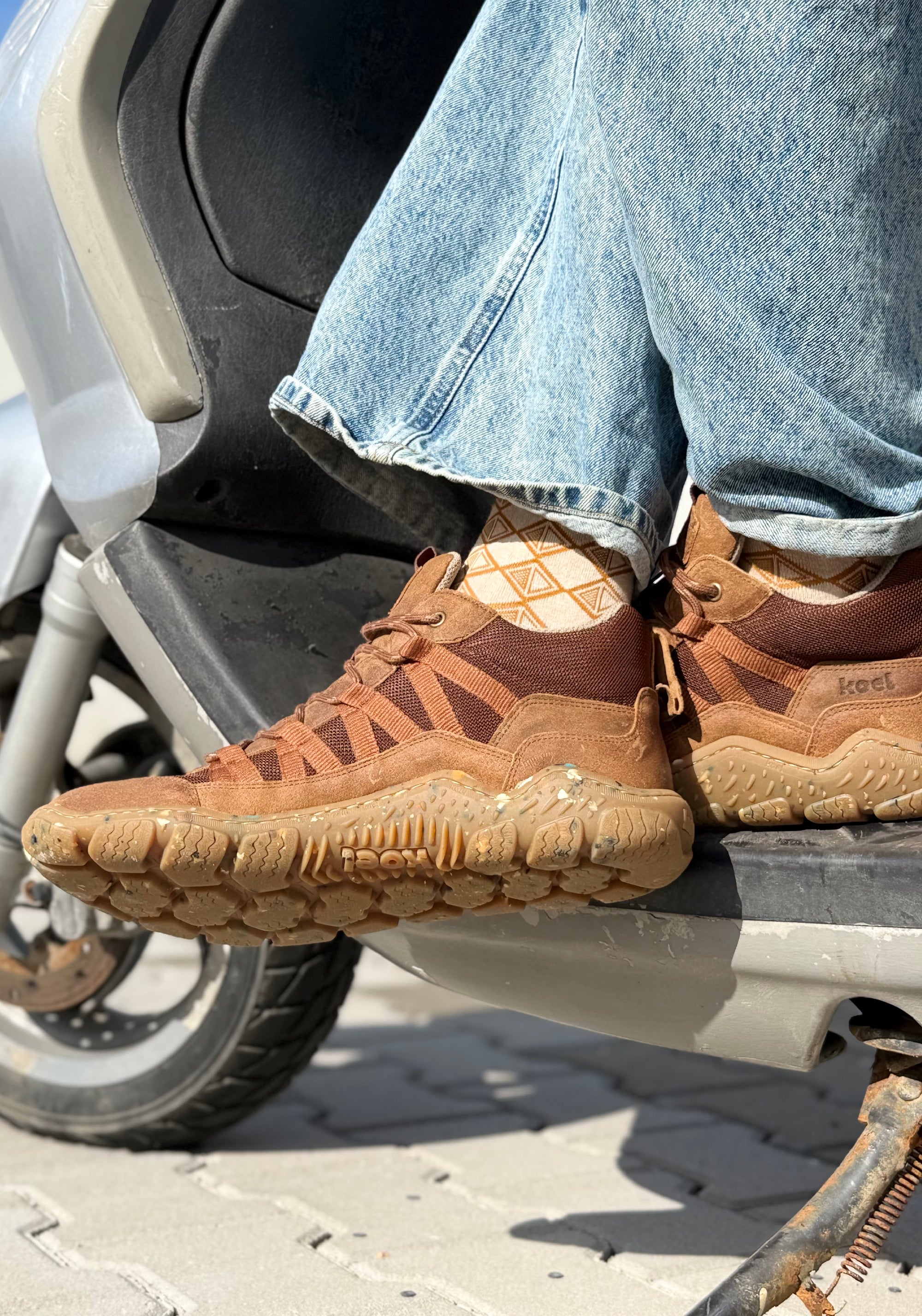 Ghete drumeție Barefoot Wide - Raxo Cognac
