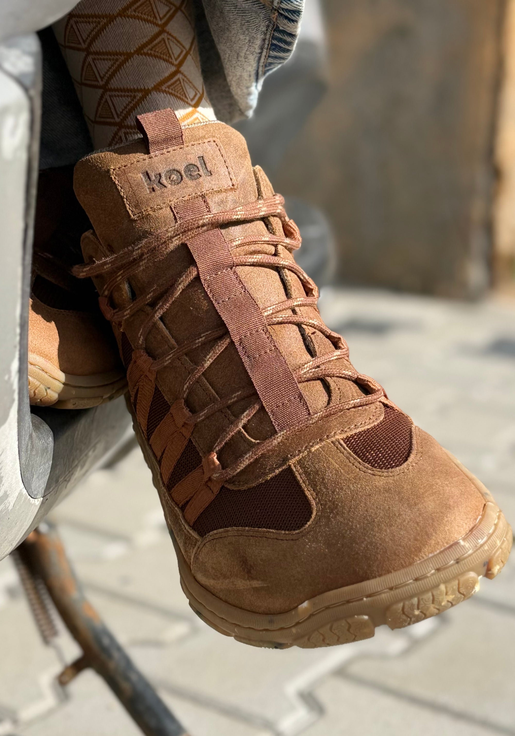 Ghete drumeție Barefoot Wide - Raxo Cognac
