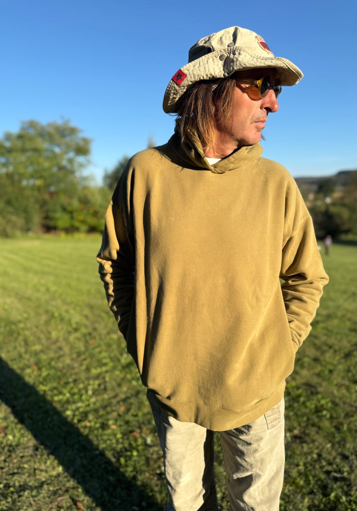 Hanorac adulți molton din bumbac - Sueter Dull Gold