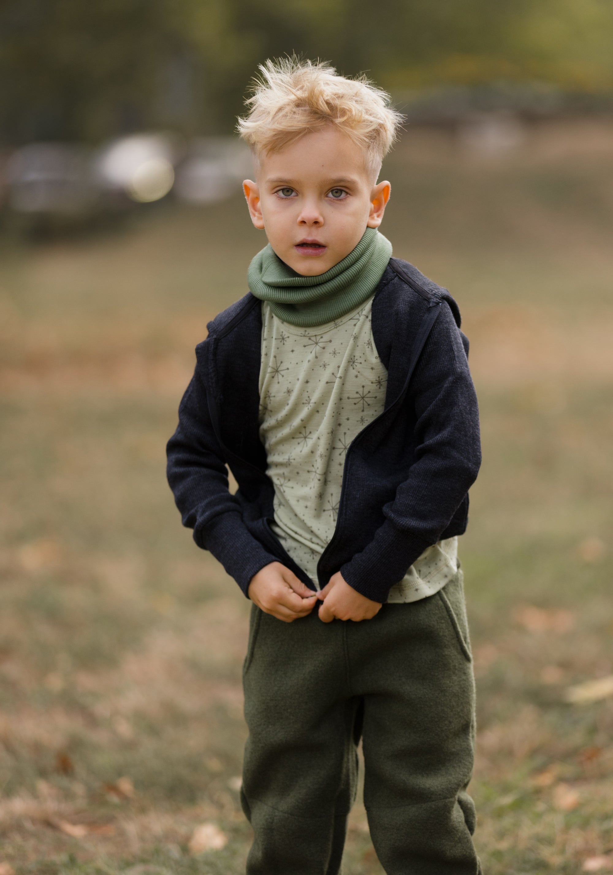 Hanorac din lână merinos - Foggy Black