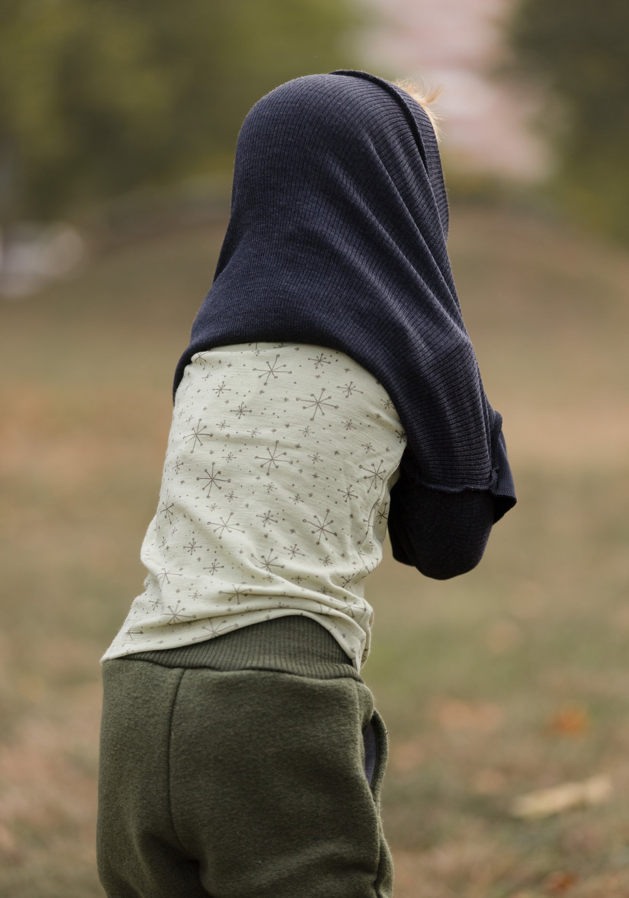 Hanorac din lână merinos - Foggy Black