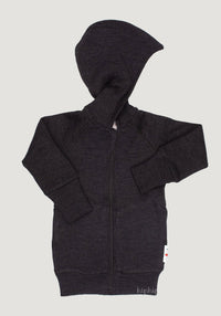 Hoodie lână merinos - Foggy Black ManyMonths HipHip.ro