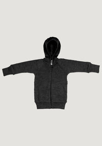 Hoodie lână merinos - Foggy Black ManyMonths HipHip.ro