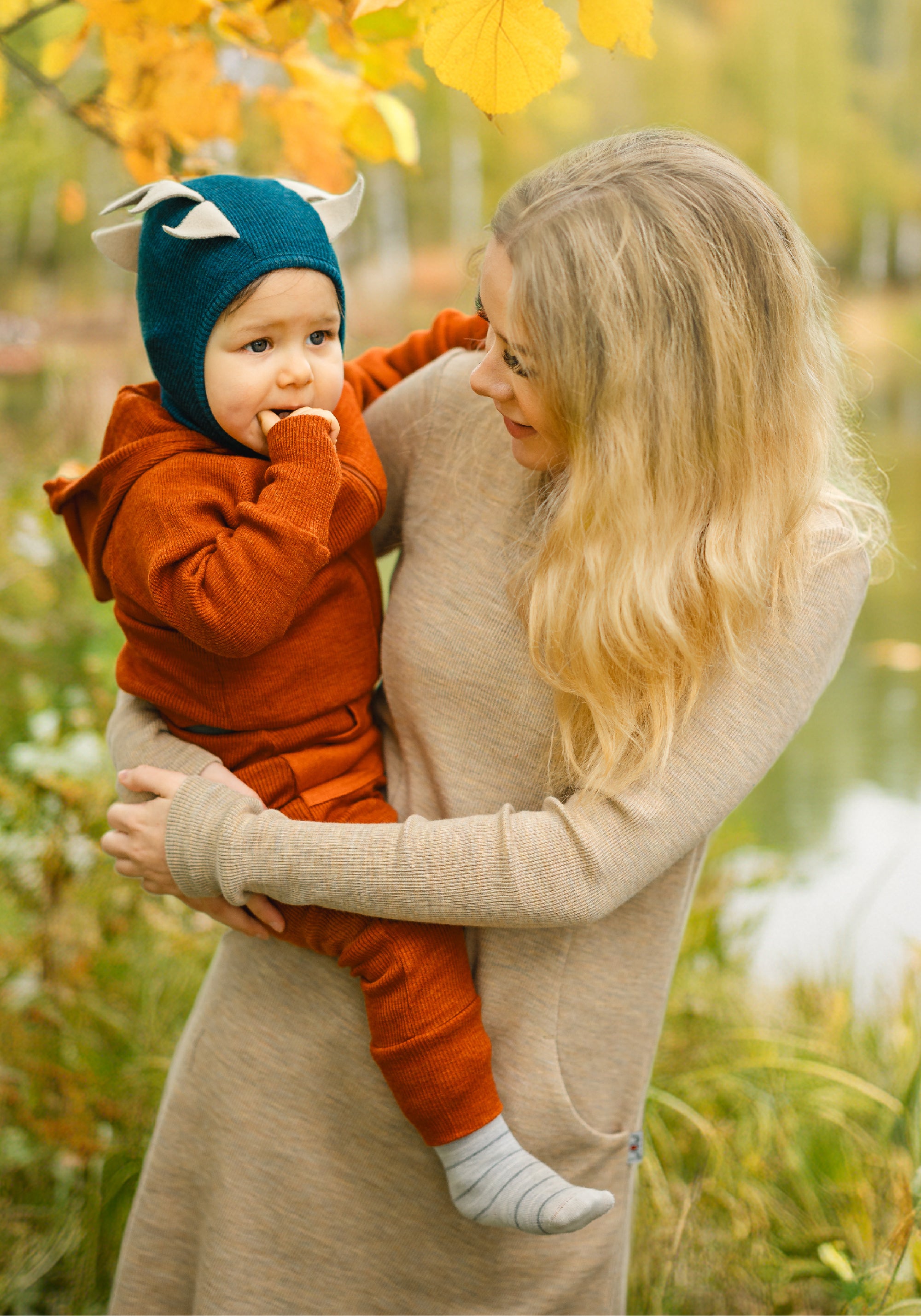 Hanorac din lână merinos - Rich Amber