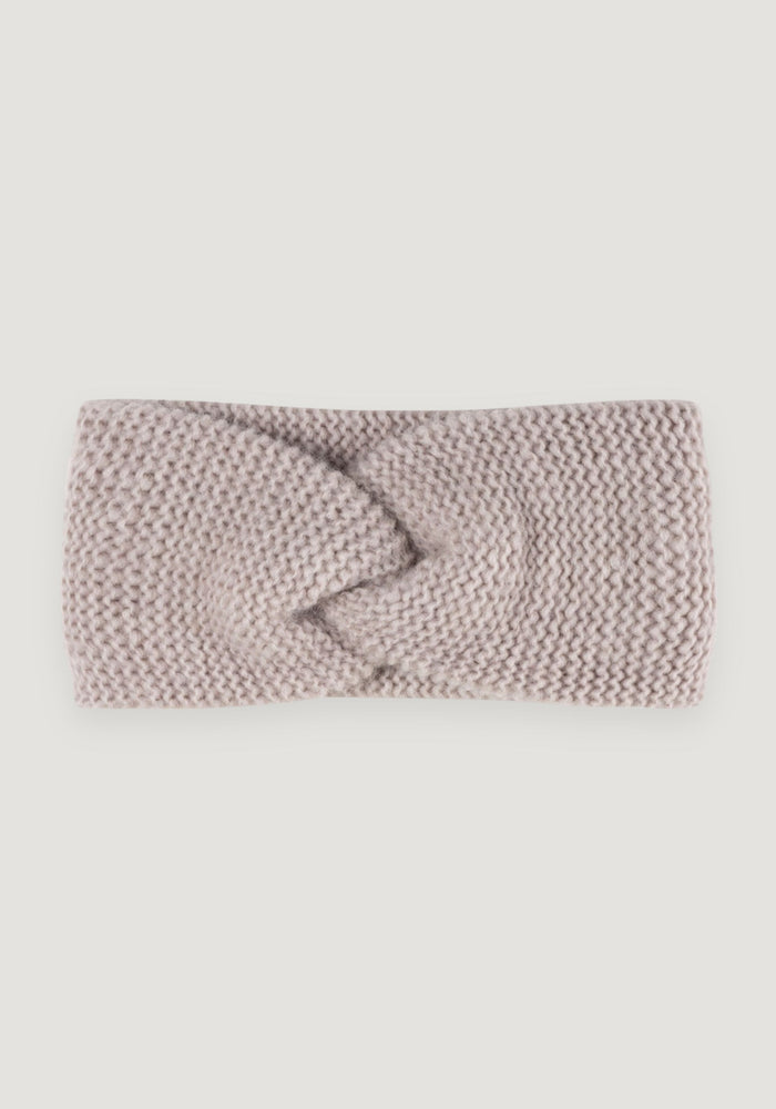 Headband femei din baby alpaca, bumbac și lână - Putty onesize adulti