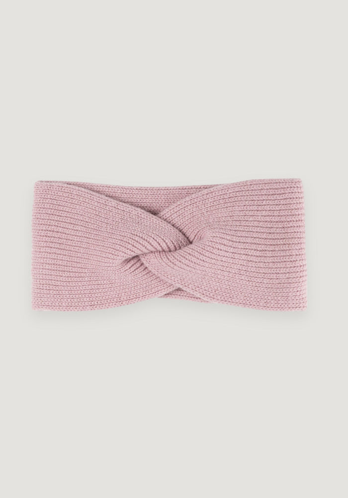 Headband femei din lână merinos și cașmir - Pink Clay onesize adulti