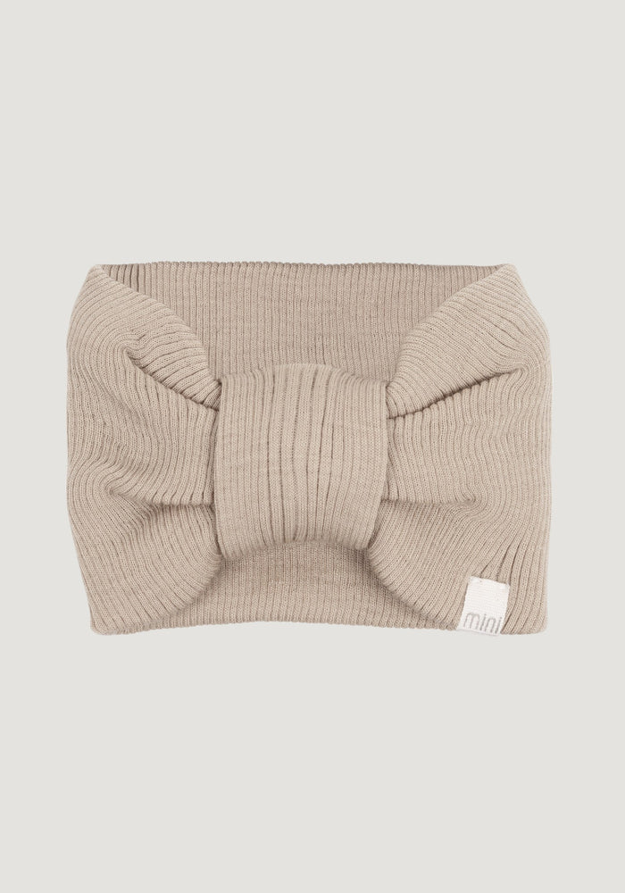 Headband seamless dublat din lână merinos - Alba Beige